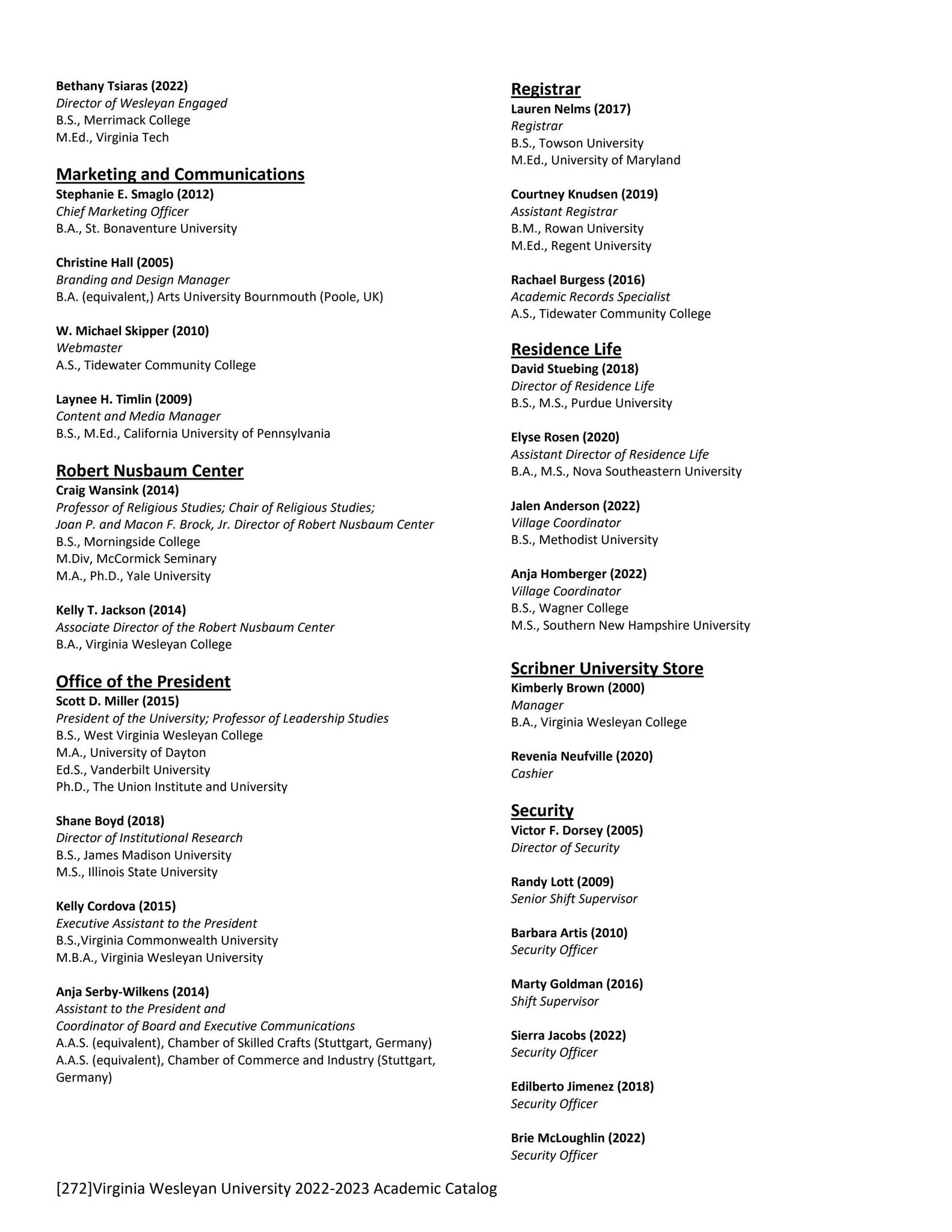 20222023 VWU Academic Catalog by Virginia Wesleyan University Issuu