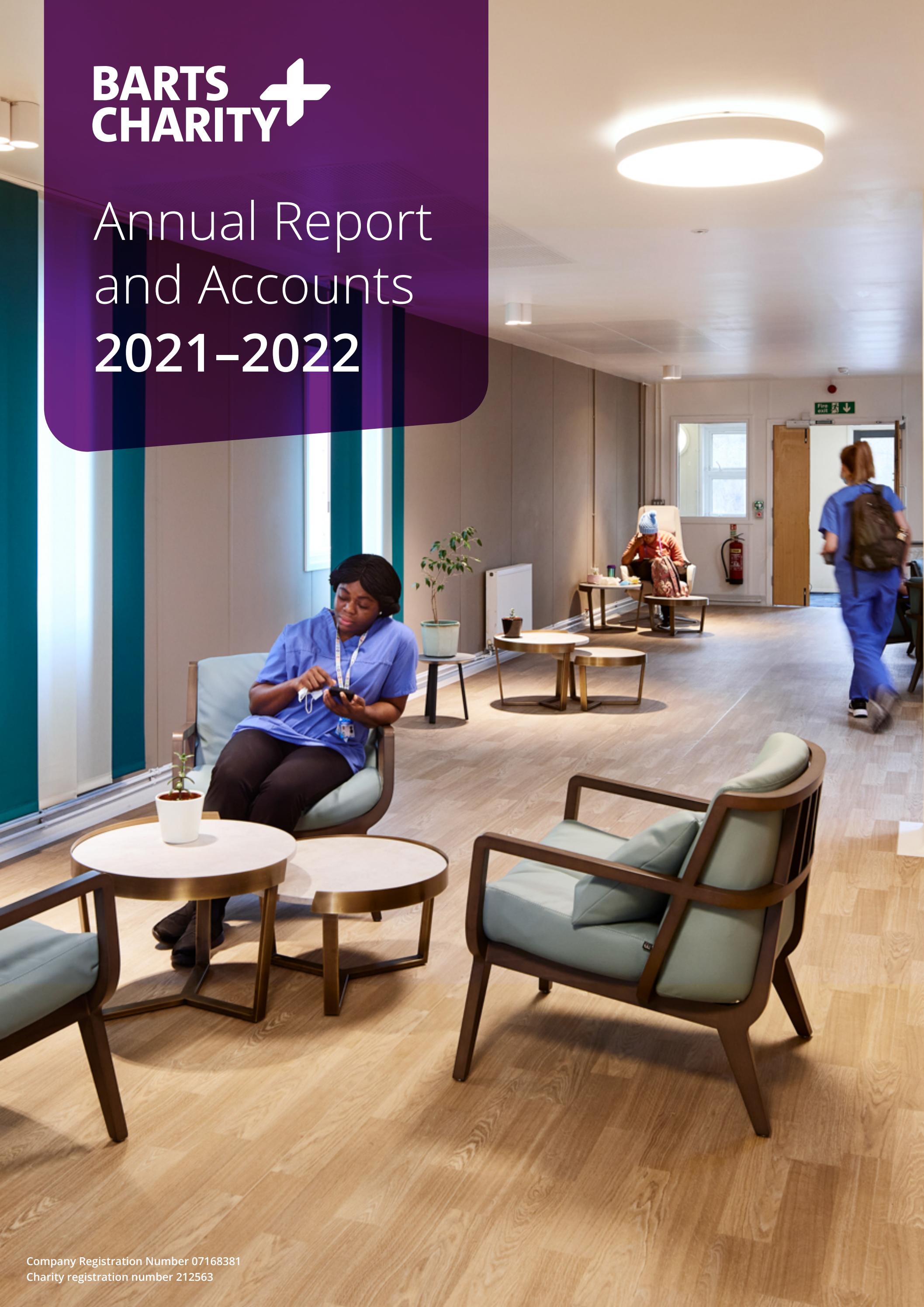 Annual Report and Accounts 2021 2022 by Barts Charity Issuu