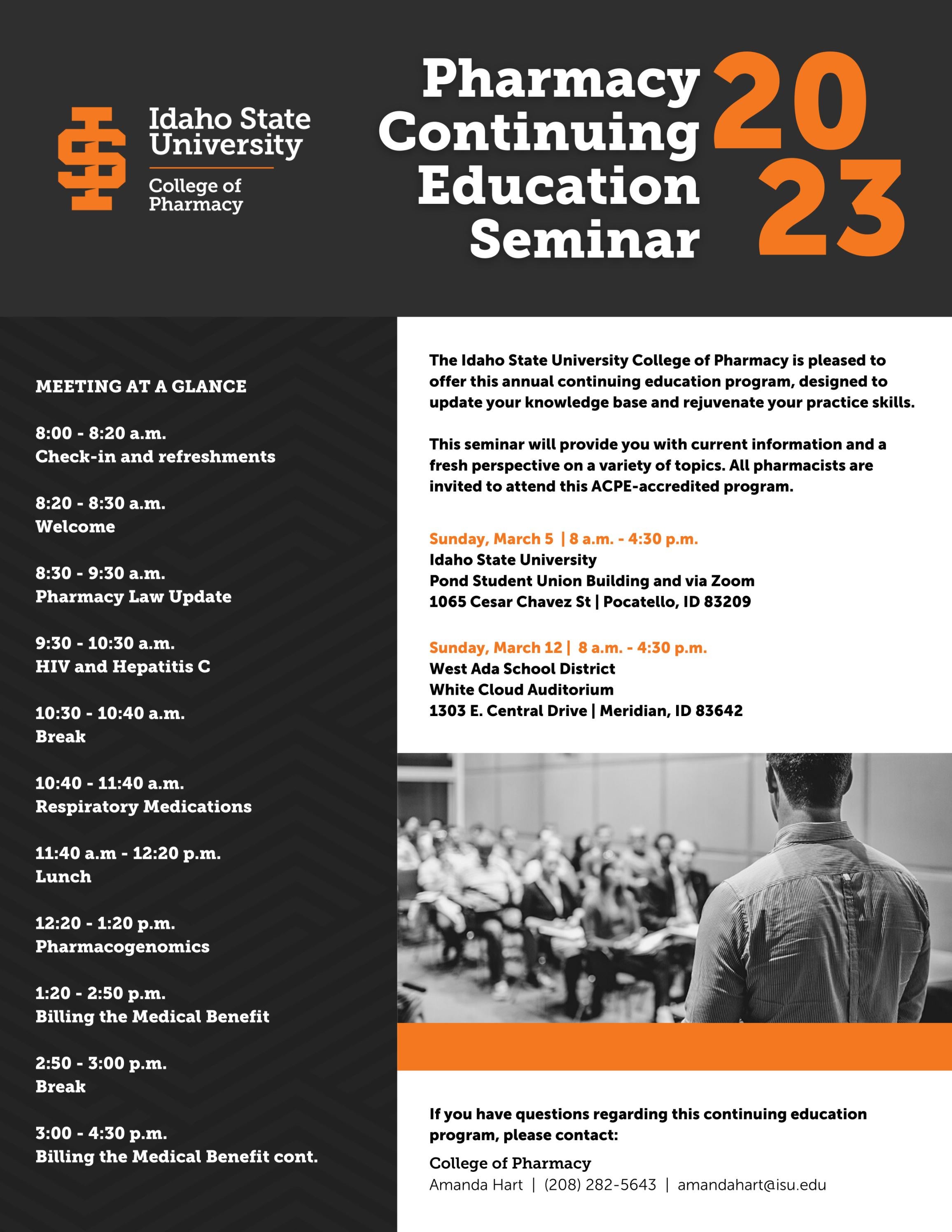 2023 Pharmacy Continuing Education Seminar by Idaho State University
