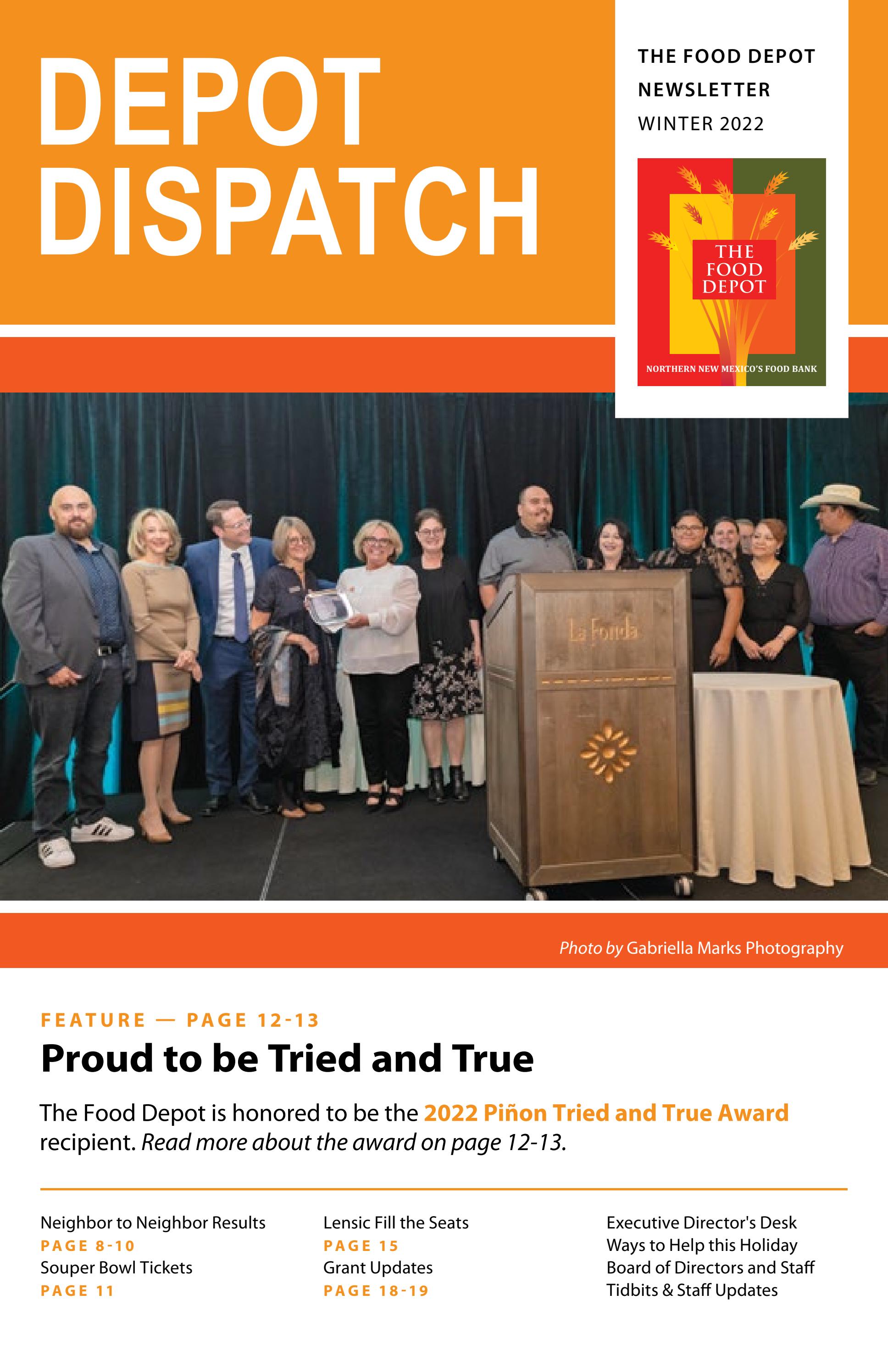 Depot Dispatch, Winter 2022 by The Food Depot Issuu