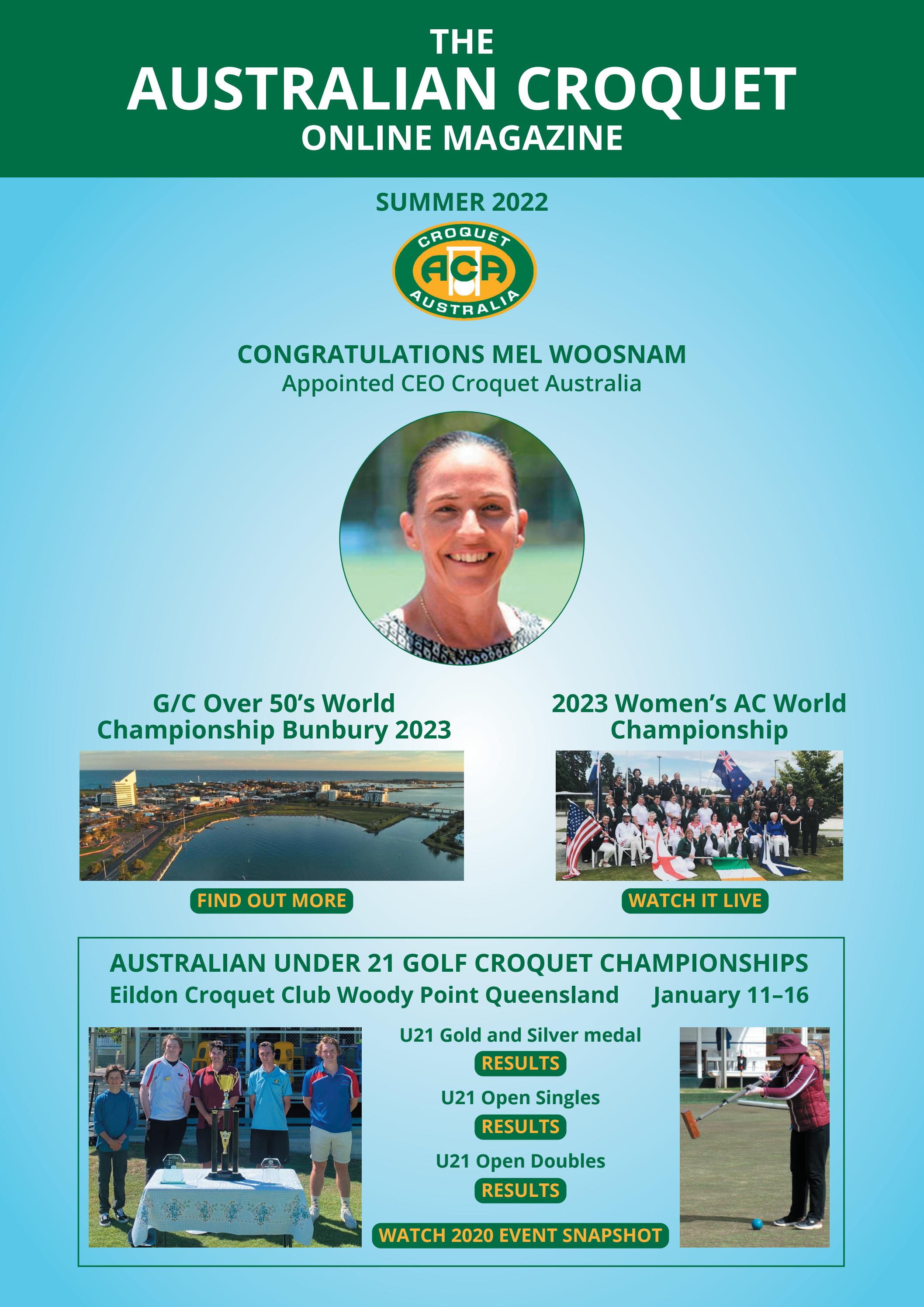 Croquet Australia Summer 2023 Newsletter by adalapublishing Issuu