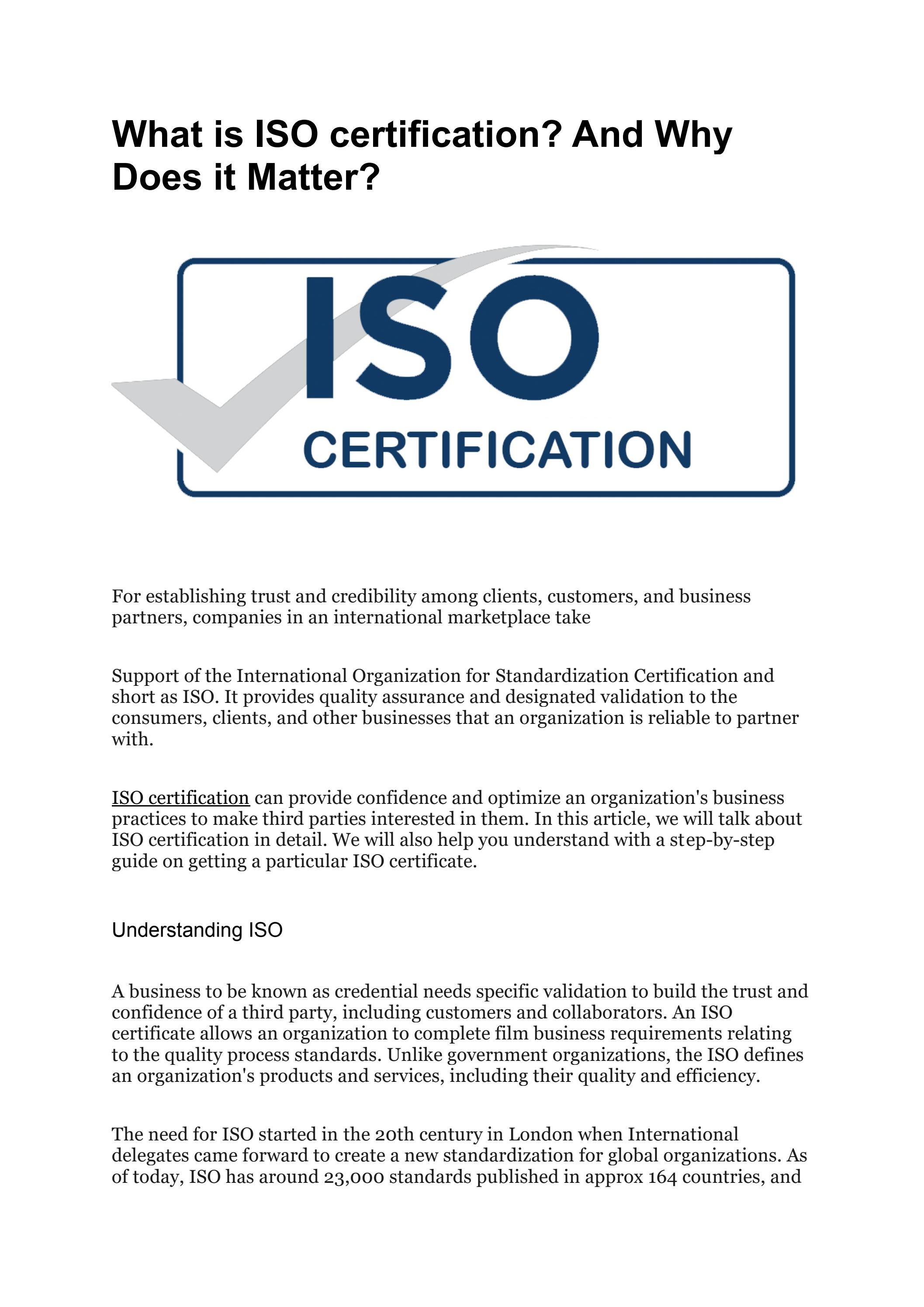 What Is ISO Certification And Why Does It Matter By PQAS Issuu