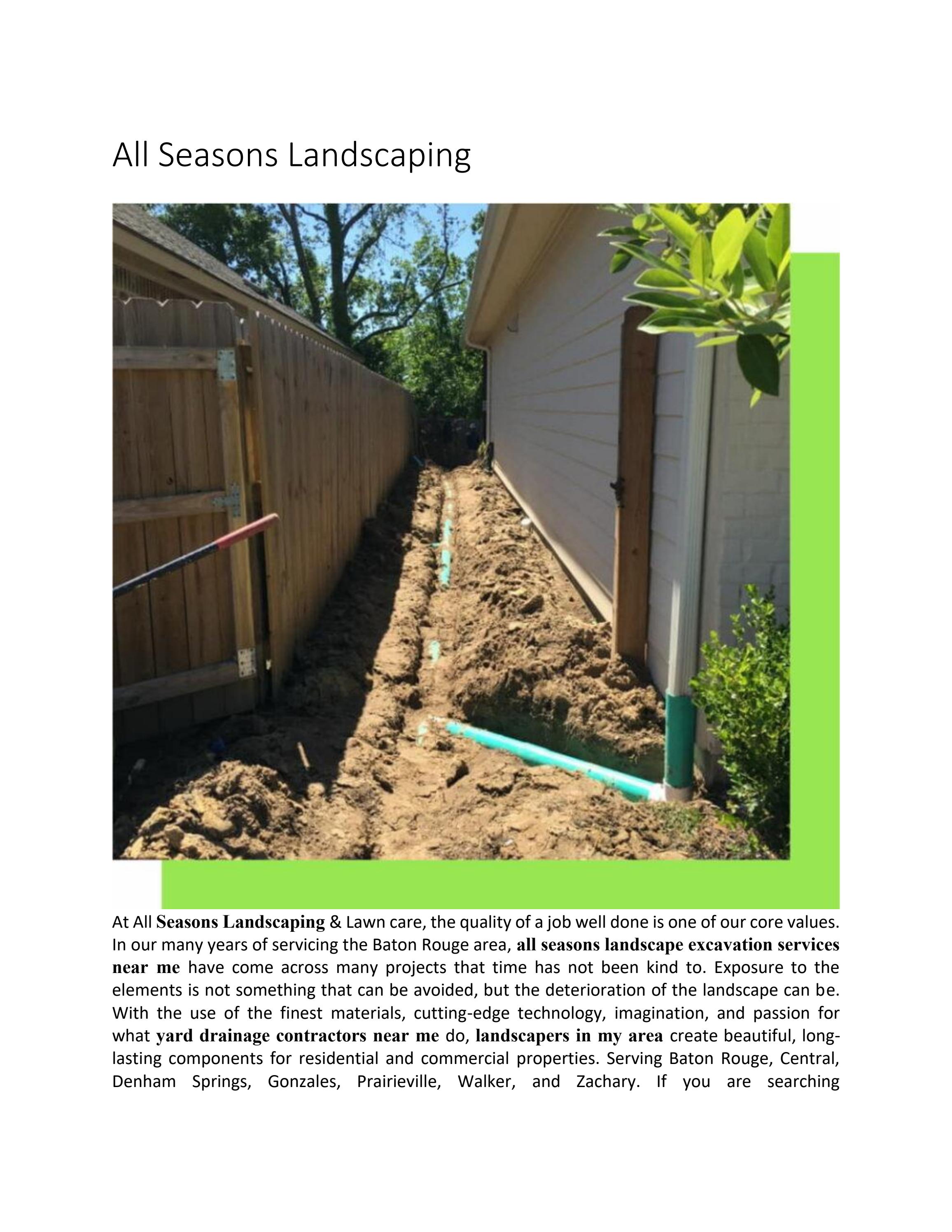 Landscape Drainage Contractor Near Me by All Seasons Landscaping Issuu