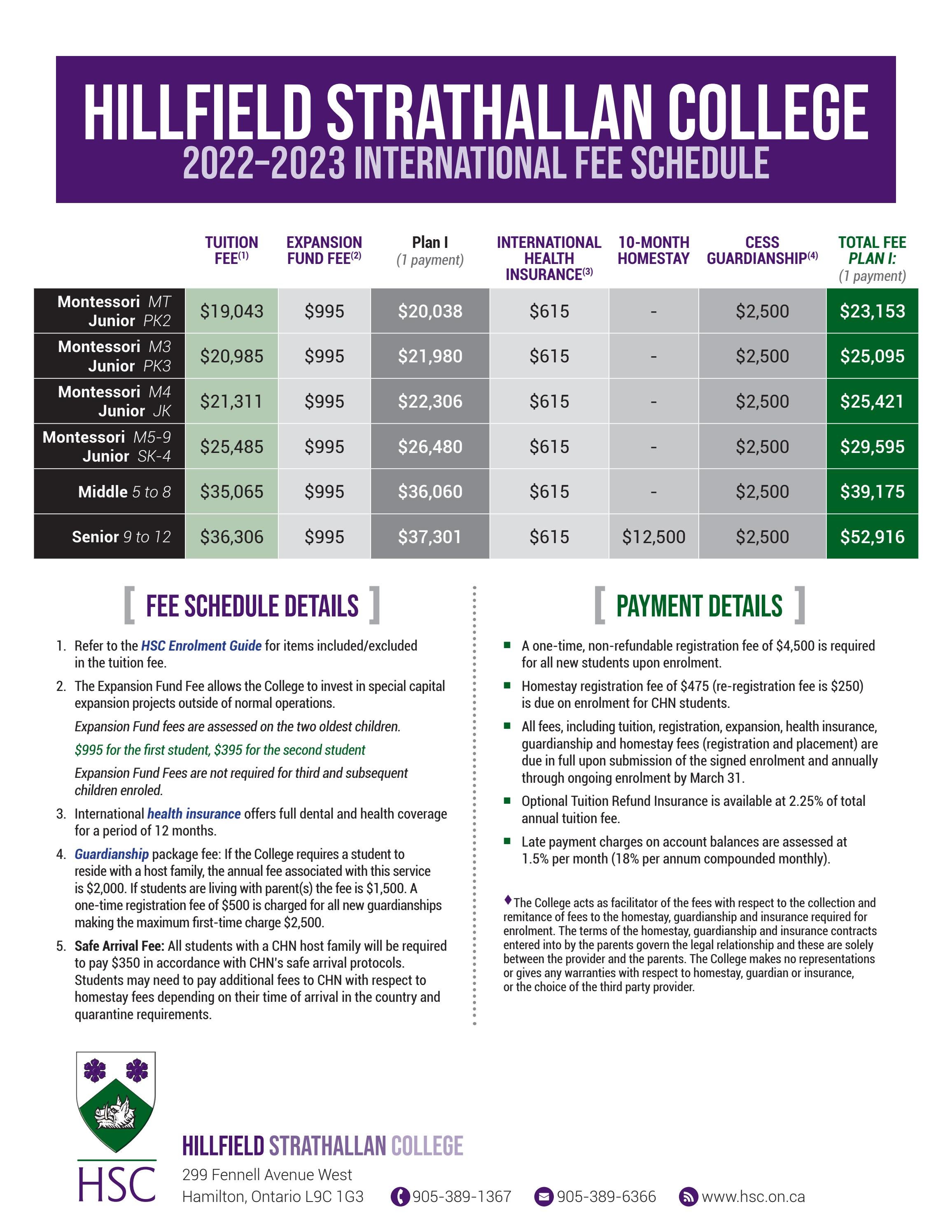 International Fees 20222023 by Hillfield Strathallan College Issuu