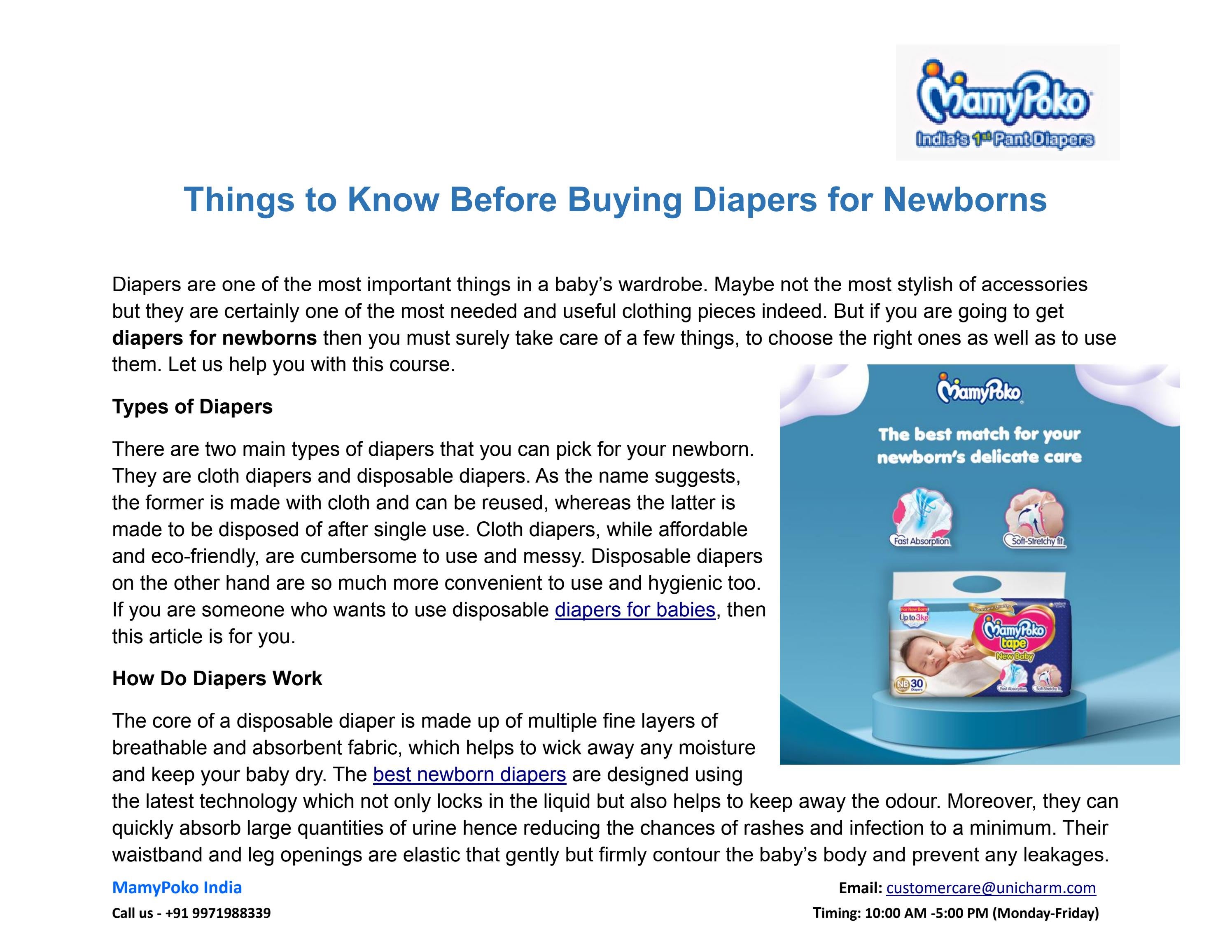 Things to Know Before Buying Diapers for Newborns by Harleen Kaur Issuu