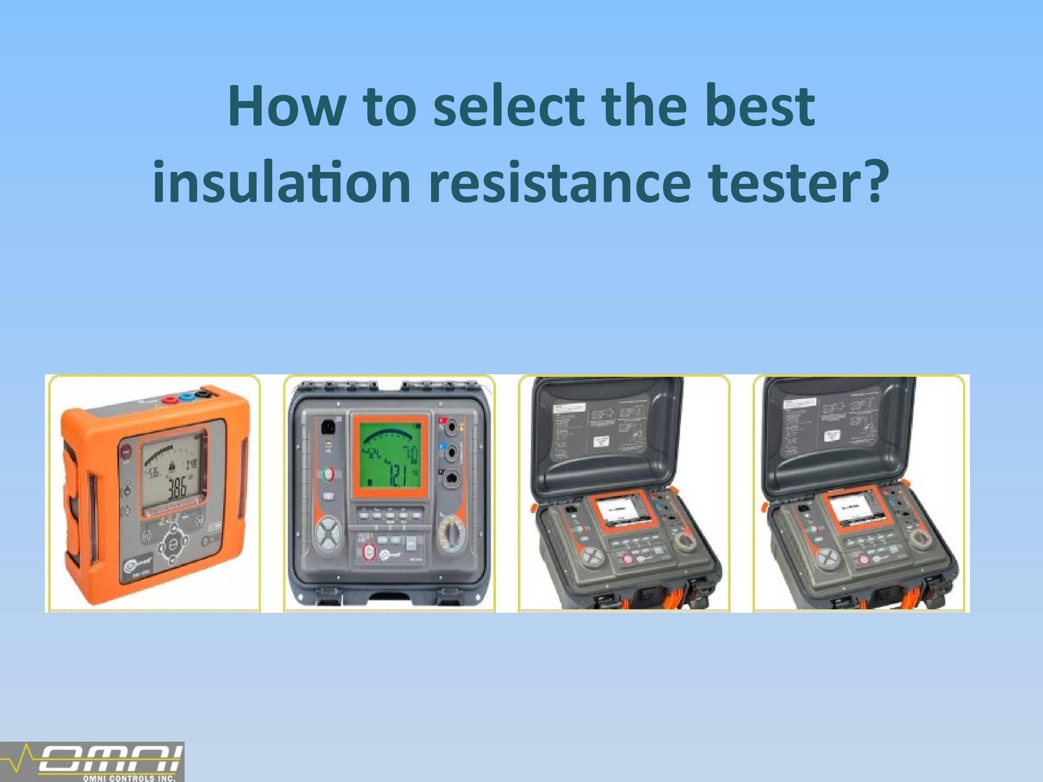 How to select the Insulation Resistance Tester? by omnicontrolsus - Issuu