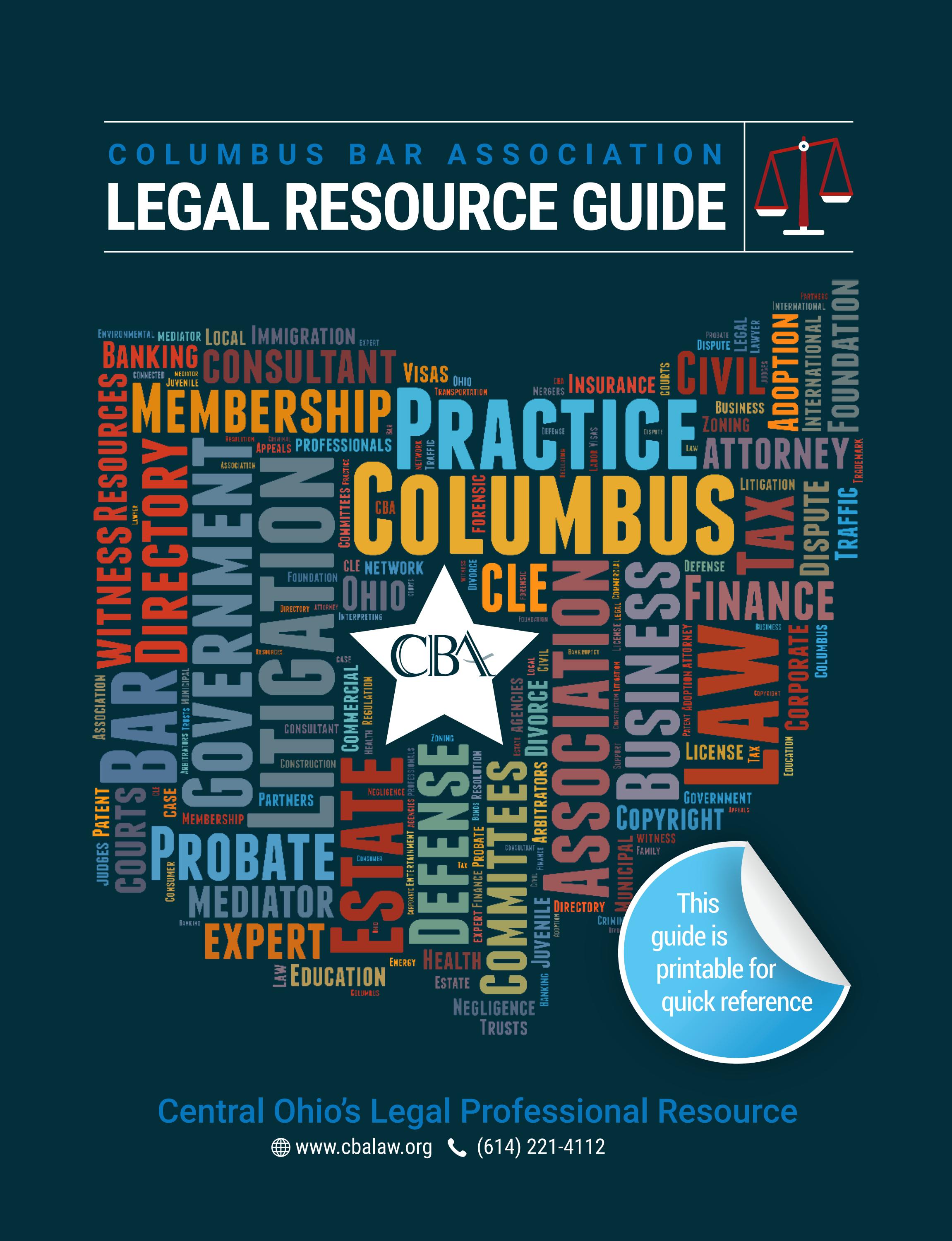 Columbus Bar Association Legal Resource Guide by Columbus Bar Lawyers