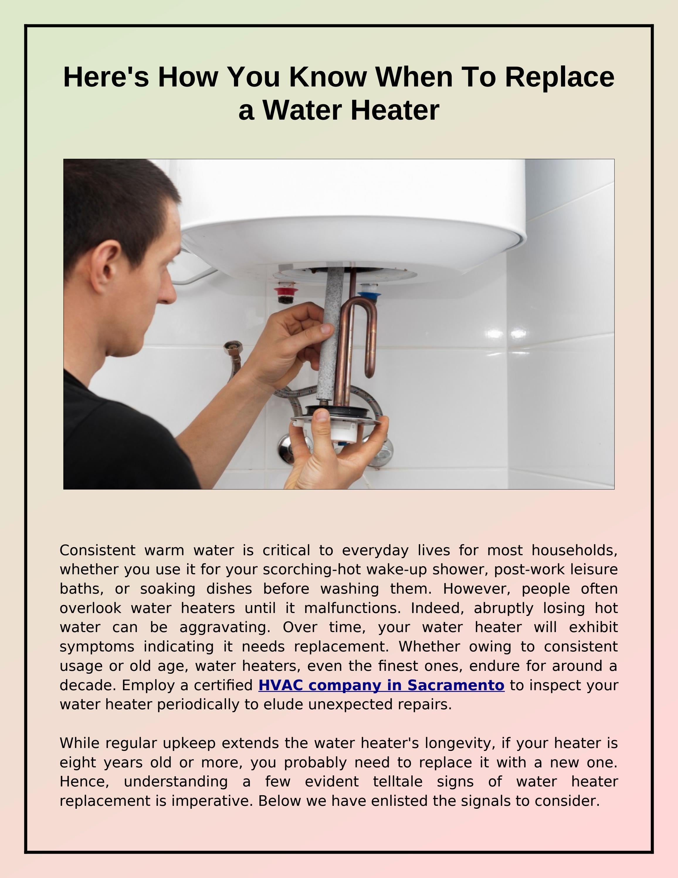 Here is How You Know When To Replace a Water Heater by Ace Plumbing Issuu