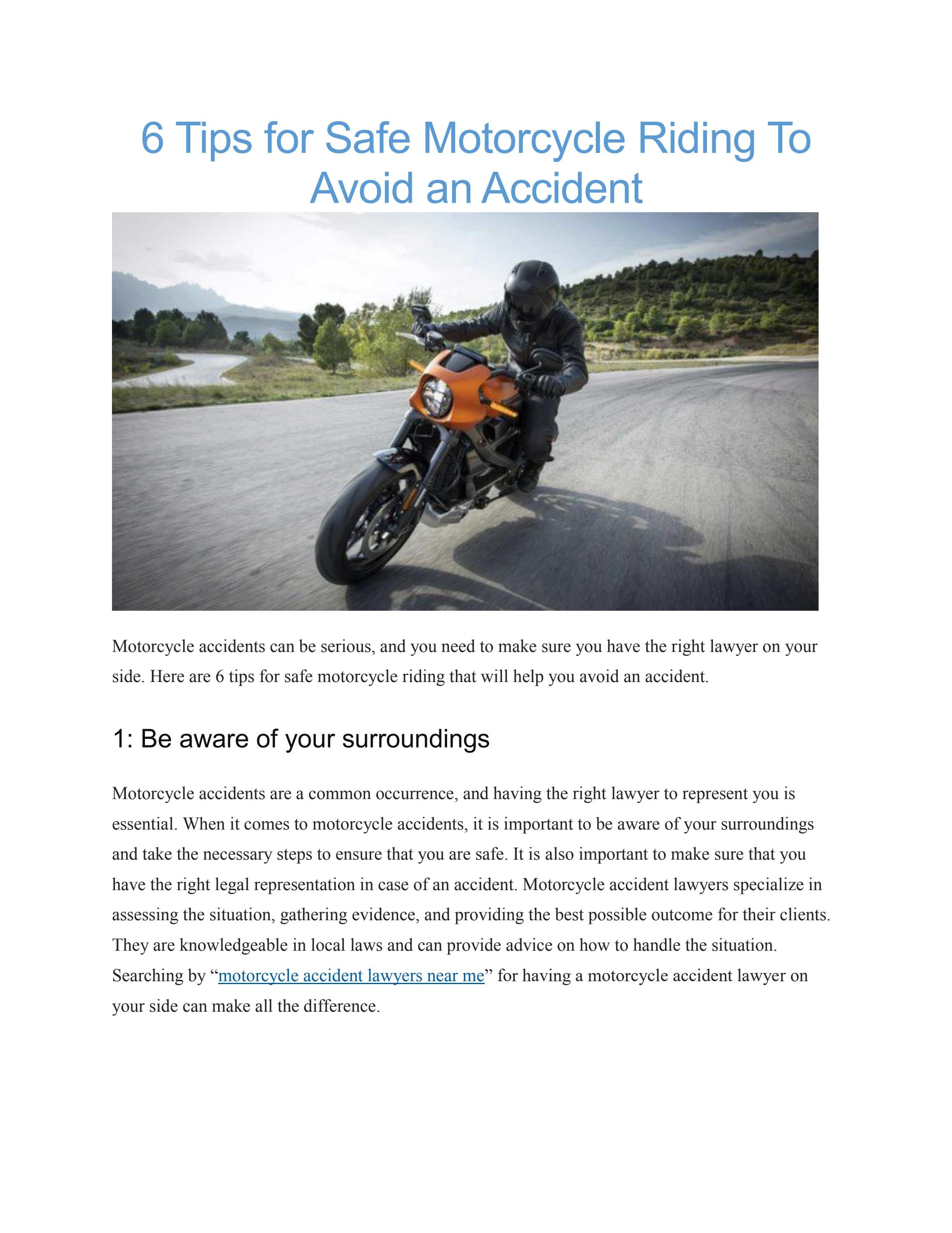 Motorcycle accident lawyers near me by RRSLawyers - Issuu