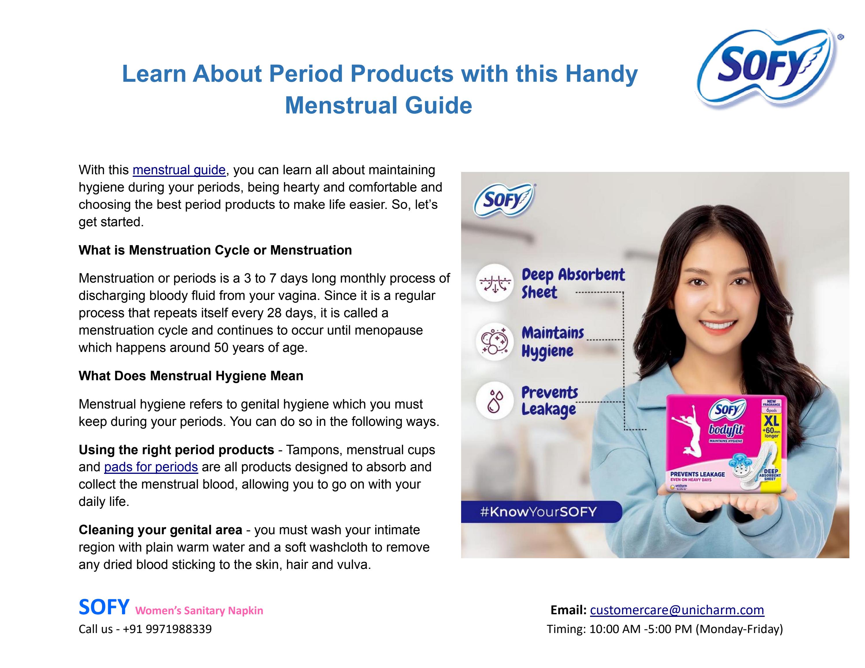 Learn About Period Products with this Handy Menstrual Guide by Harleen