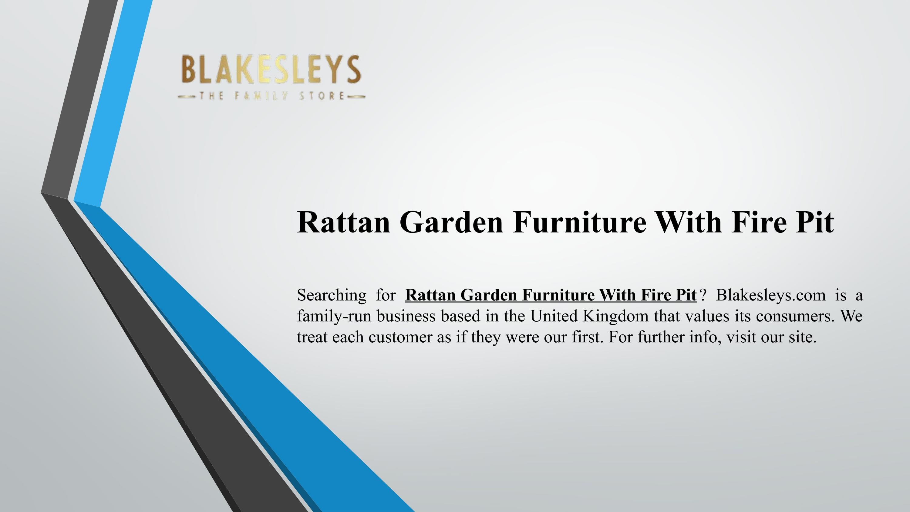 Rattan Garden Furniture With Fire Pit by blakesleys