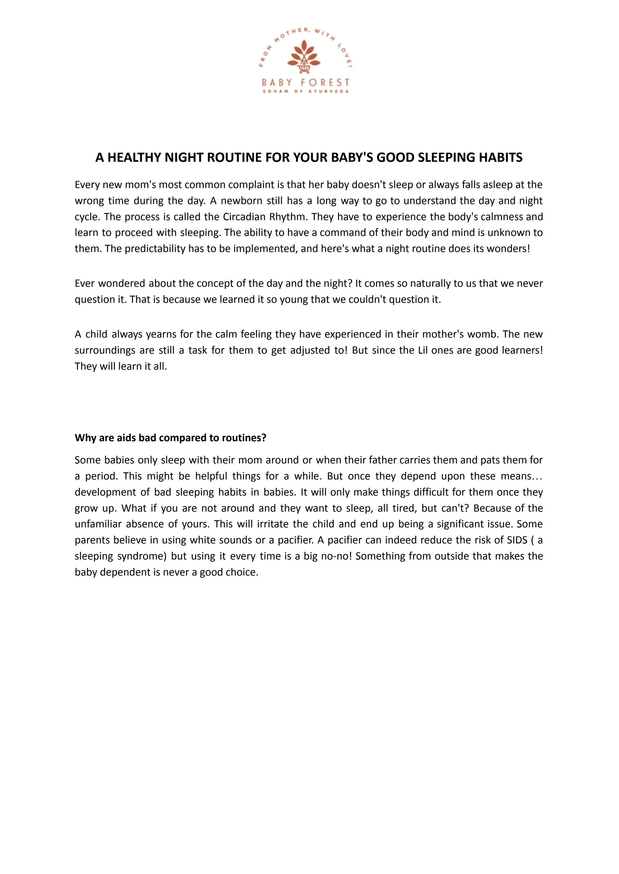 A Healthy Night Routine For Your Baby s Good Sleeping Habits By 