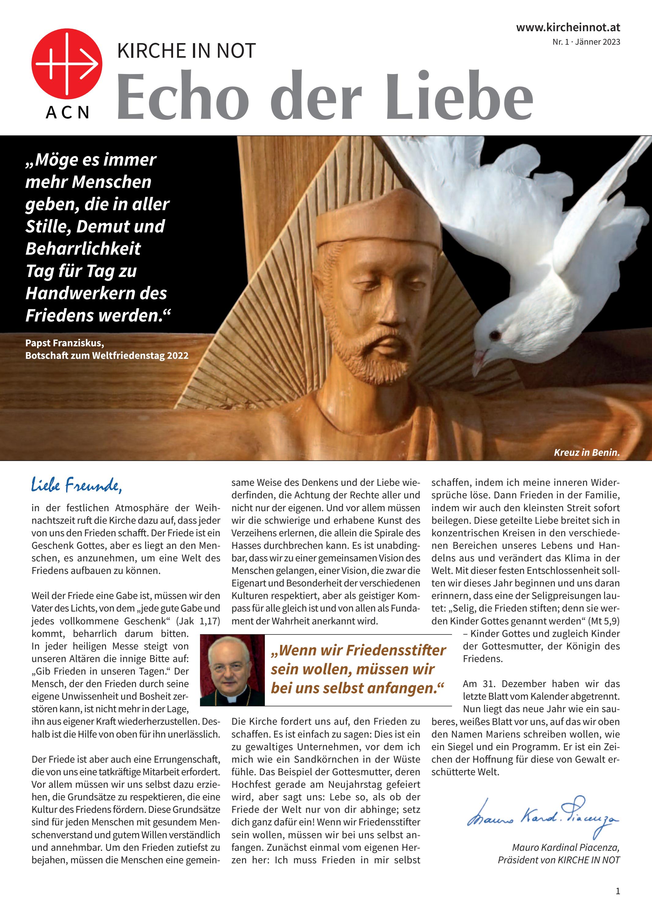 Echo der Liebe Nr. 1/2023 by Kirche in Not - Hilfe für verfolgte und ...