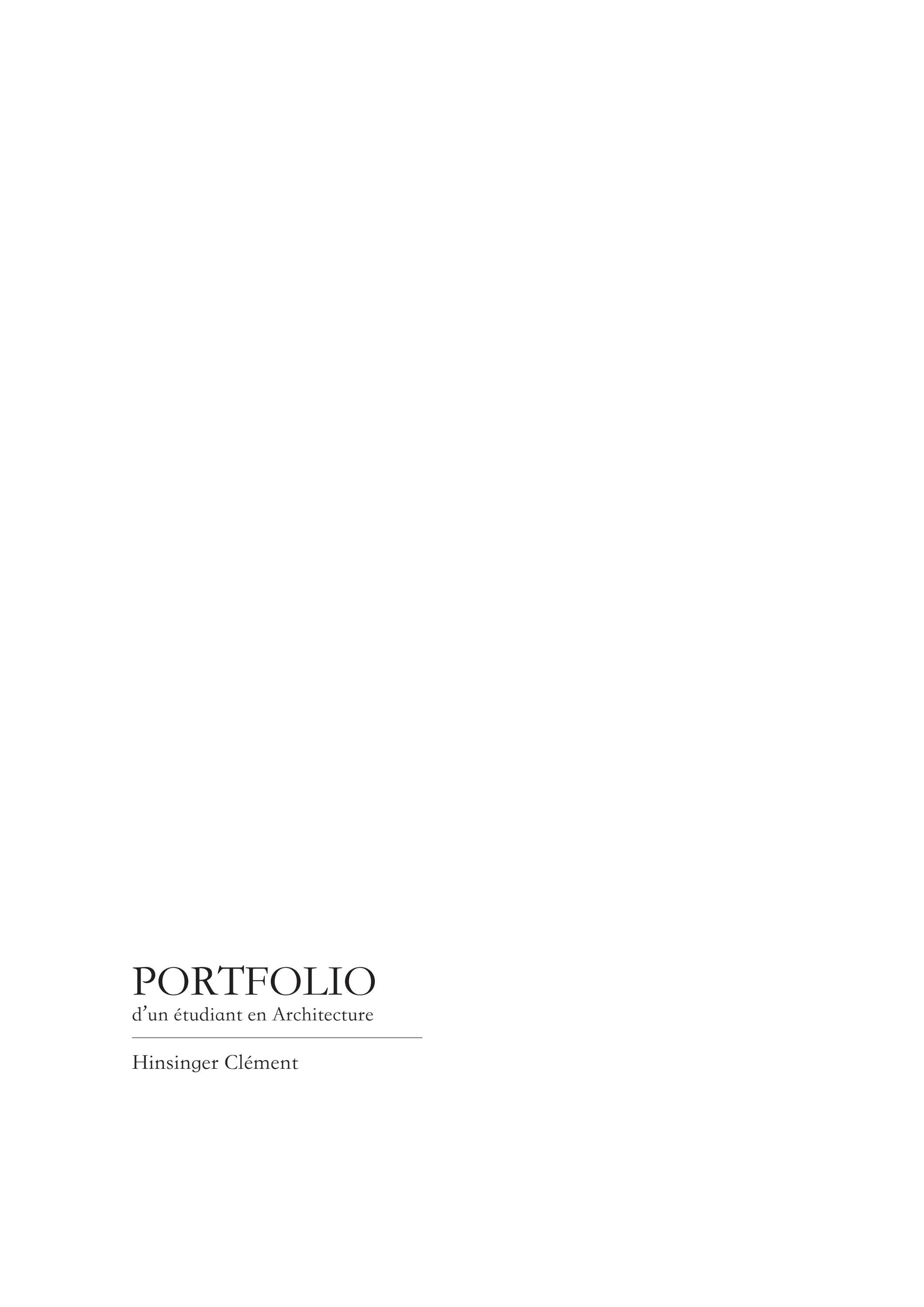 PORTFOLIO300123T by Clément HINSINGER - Issuu