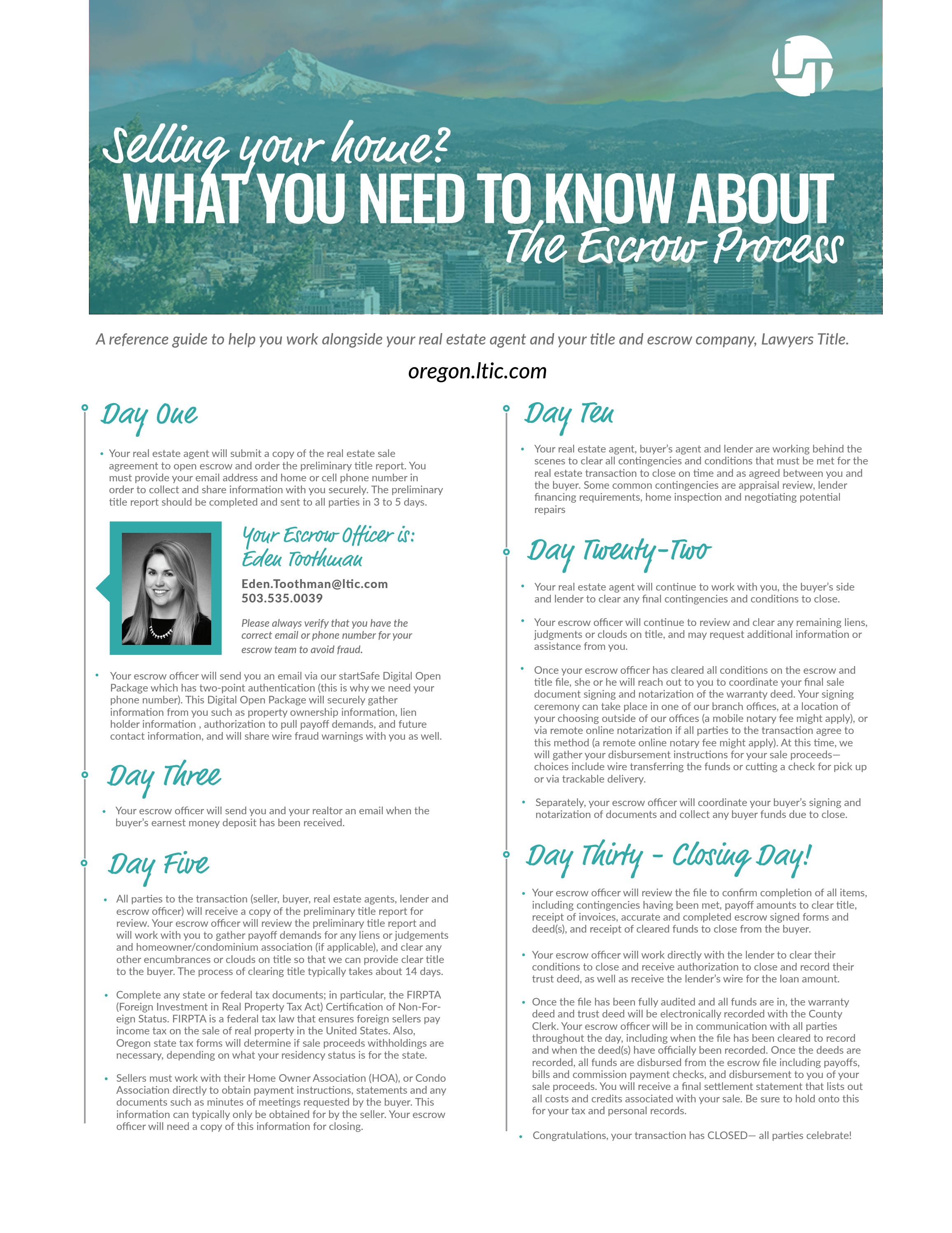 Seller Escrow Process by Lawyers Title Oregon Issuu
