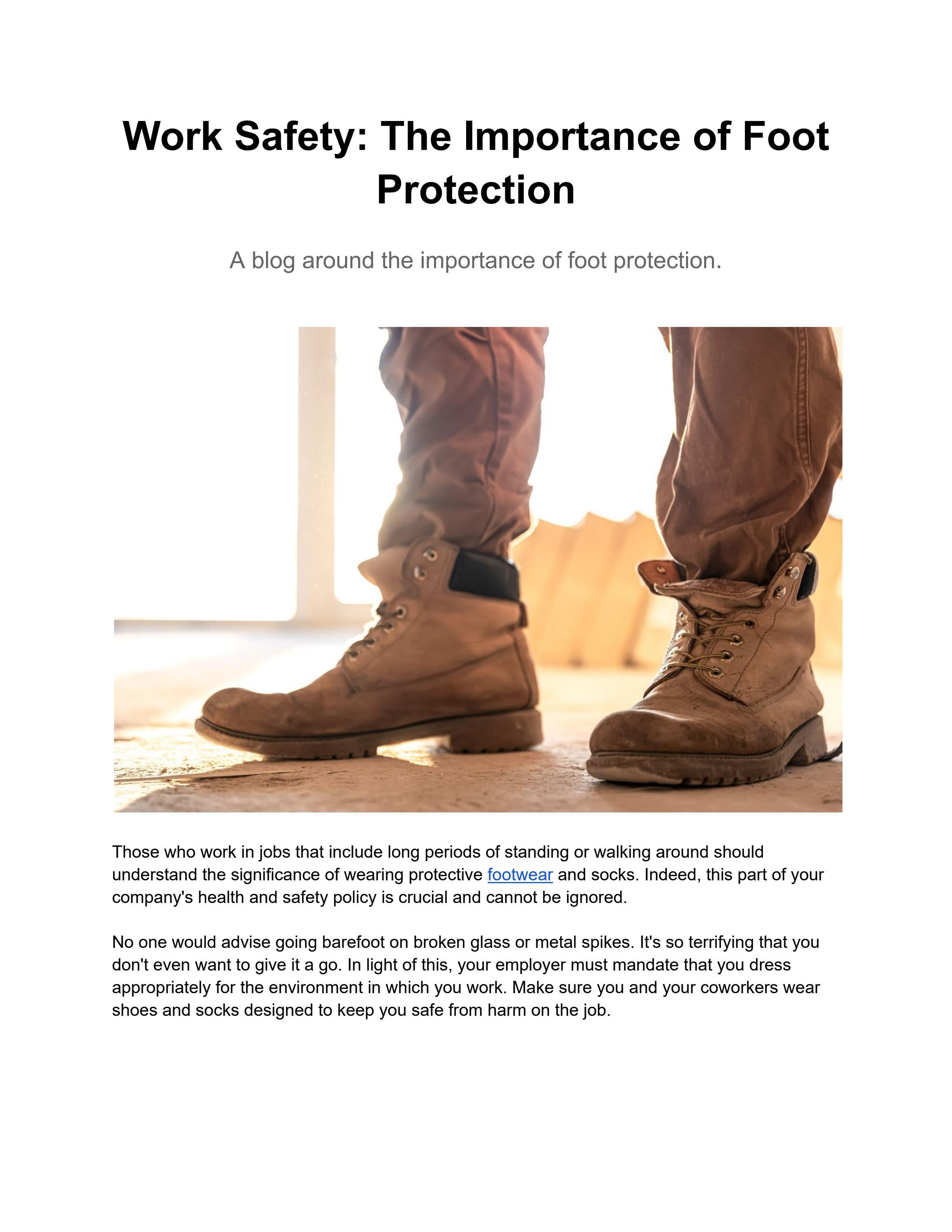 Work Safety The Importance of Foot Protection by jonshelby Issuu