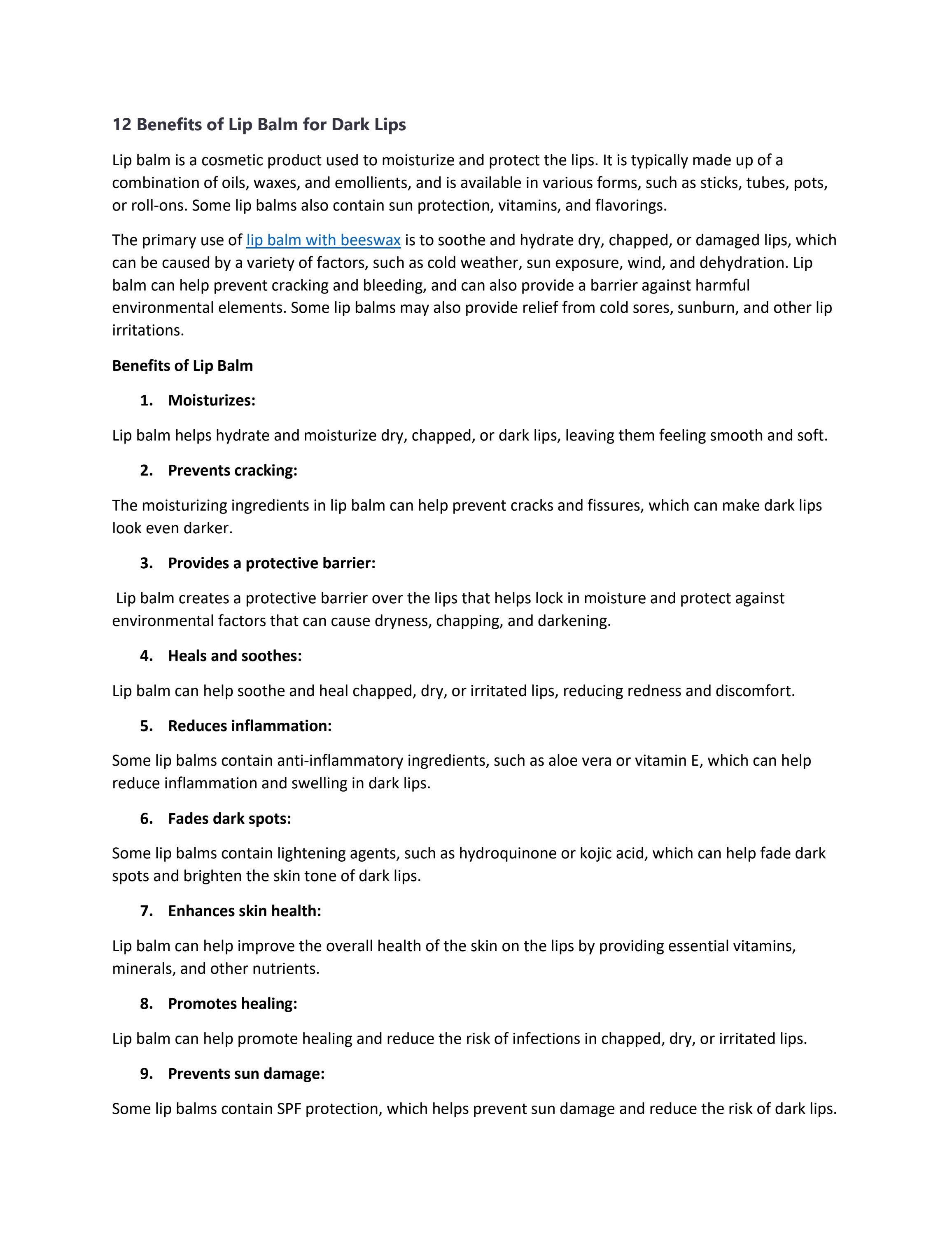12 Benefits of Lip Balm for Dark Lips by Silverdene Luxury Issuu