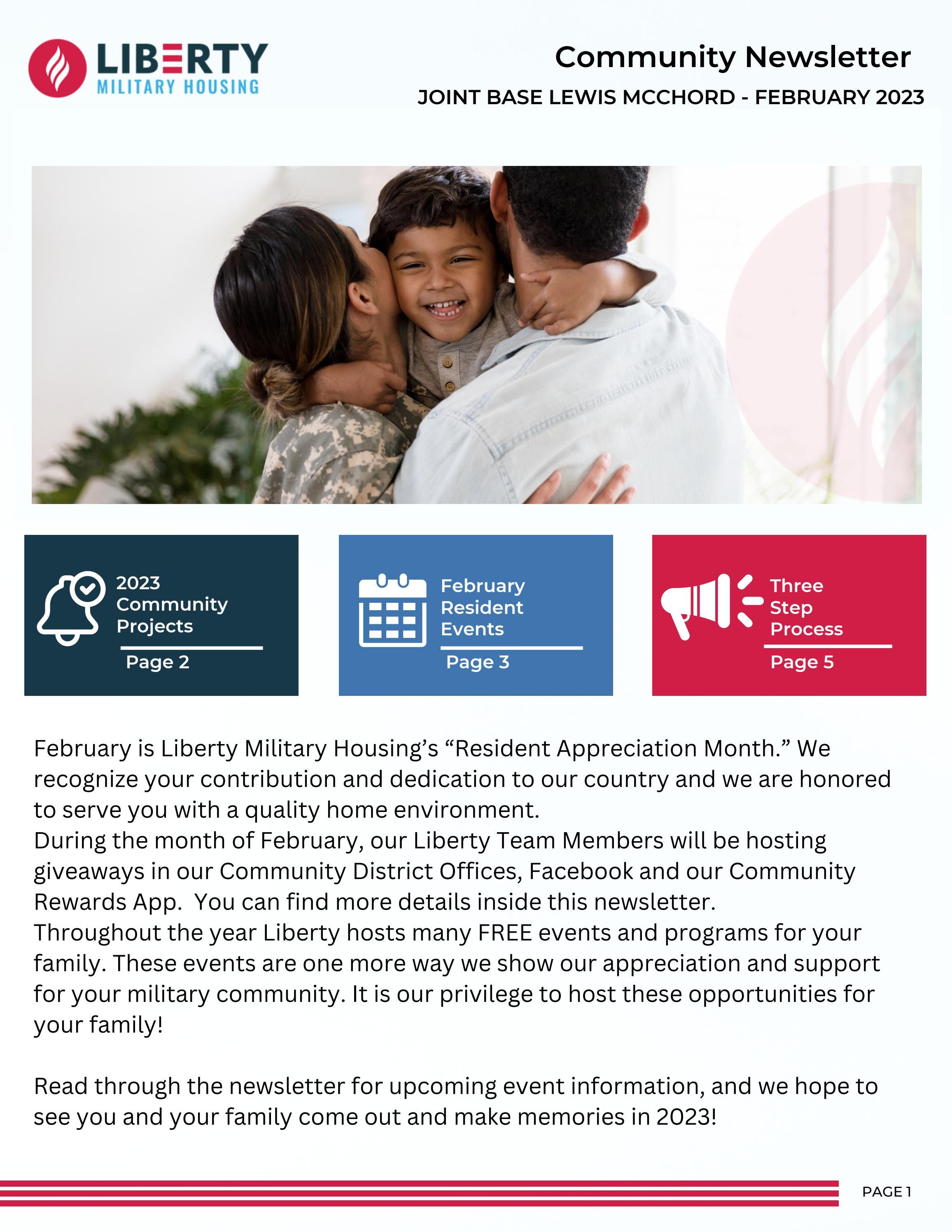 February 2023 Community Newsletter JBLM by Liberty Military Housing