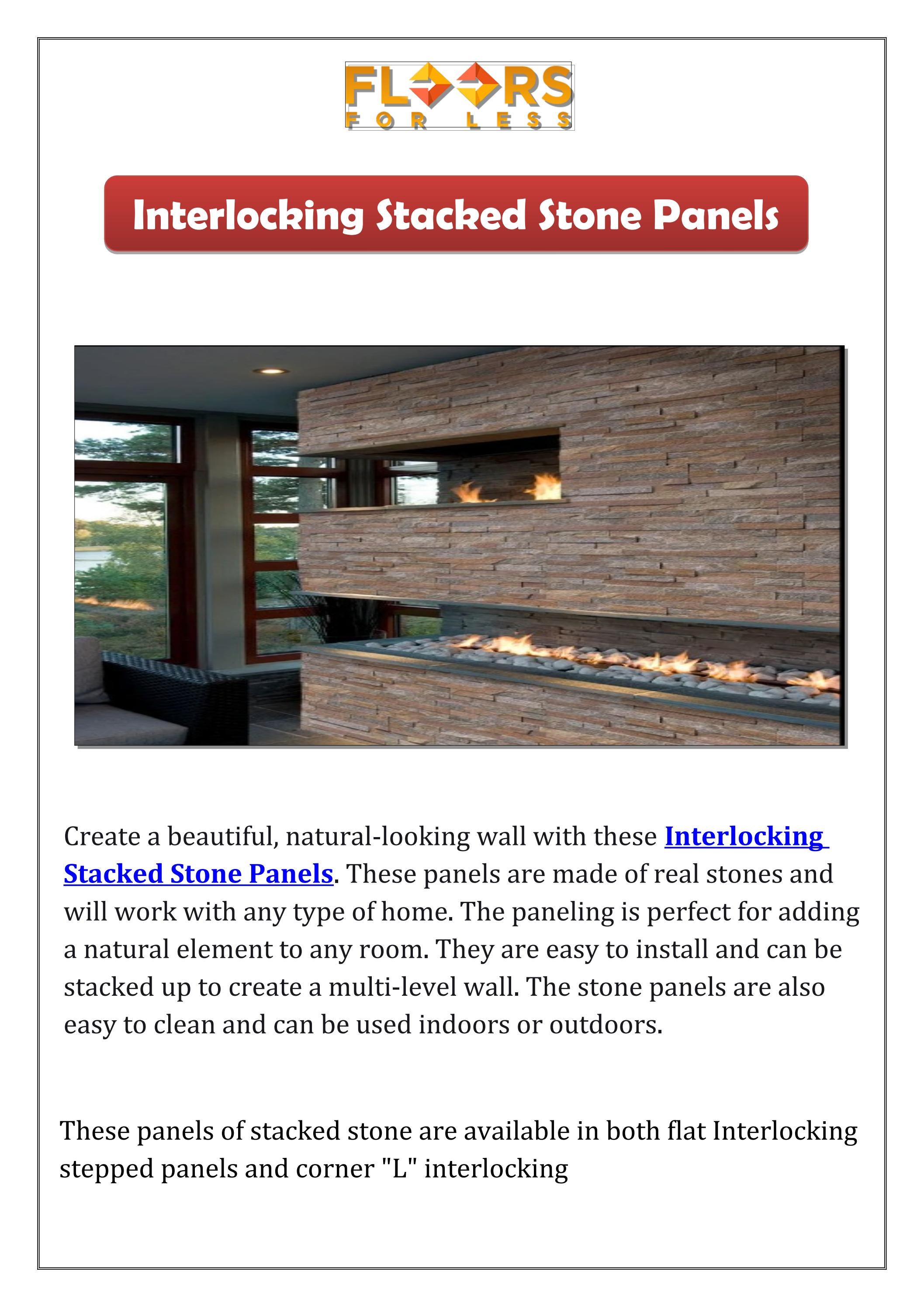 Interlocking Stacked Stone Panels Floors For Less by Floors For Less
