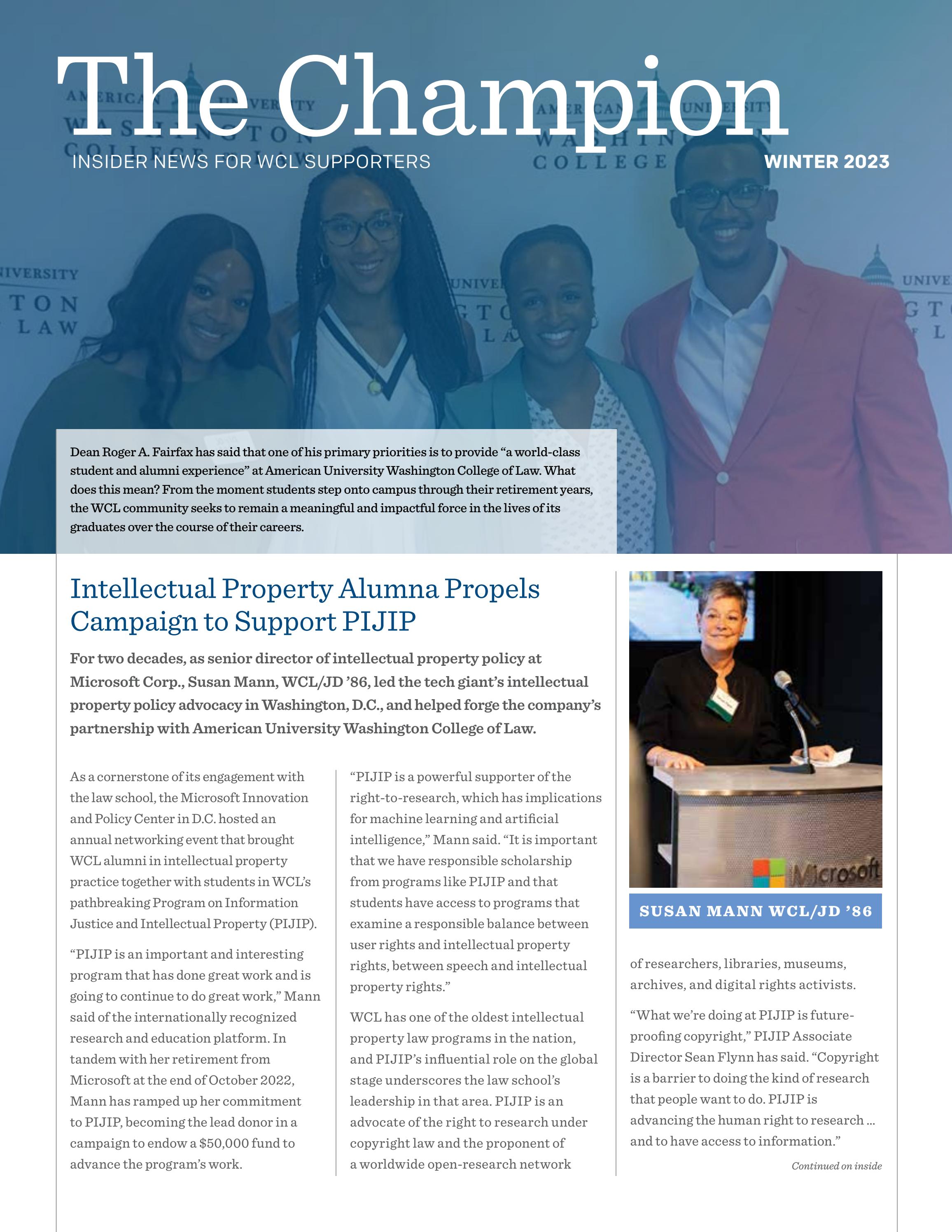 AUWCL The Champion Newsletter Winter 2023 by WCL Alumni Issuu