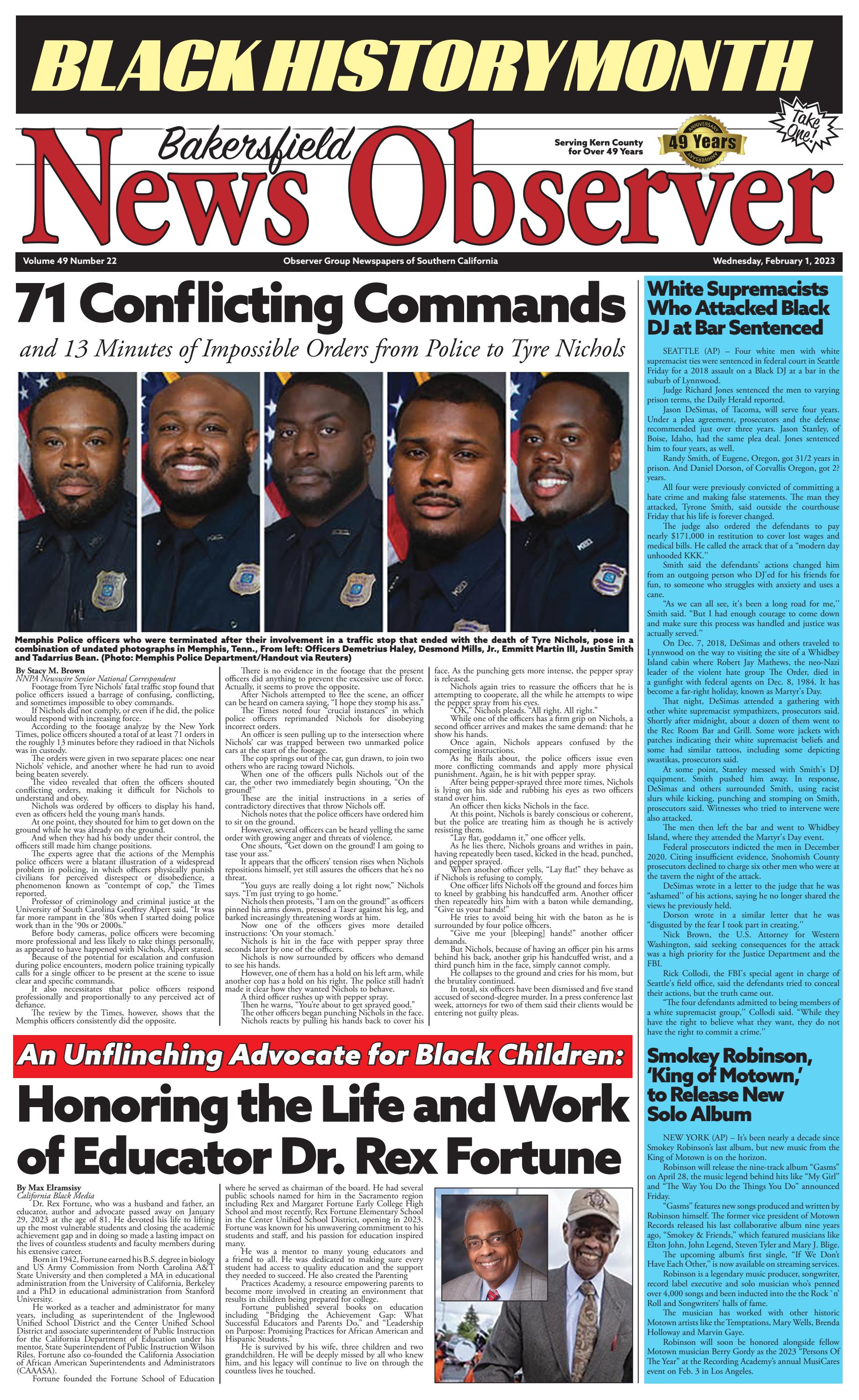 Bakersfield News Observer 2.1.23 by Observer Group Newspapers of