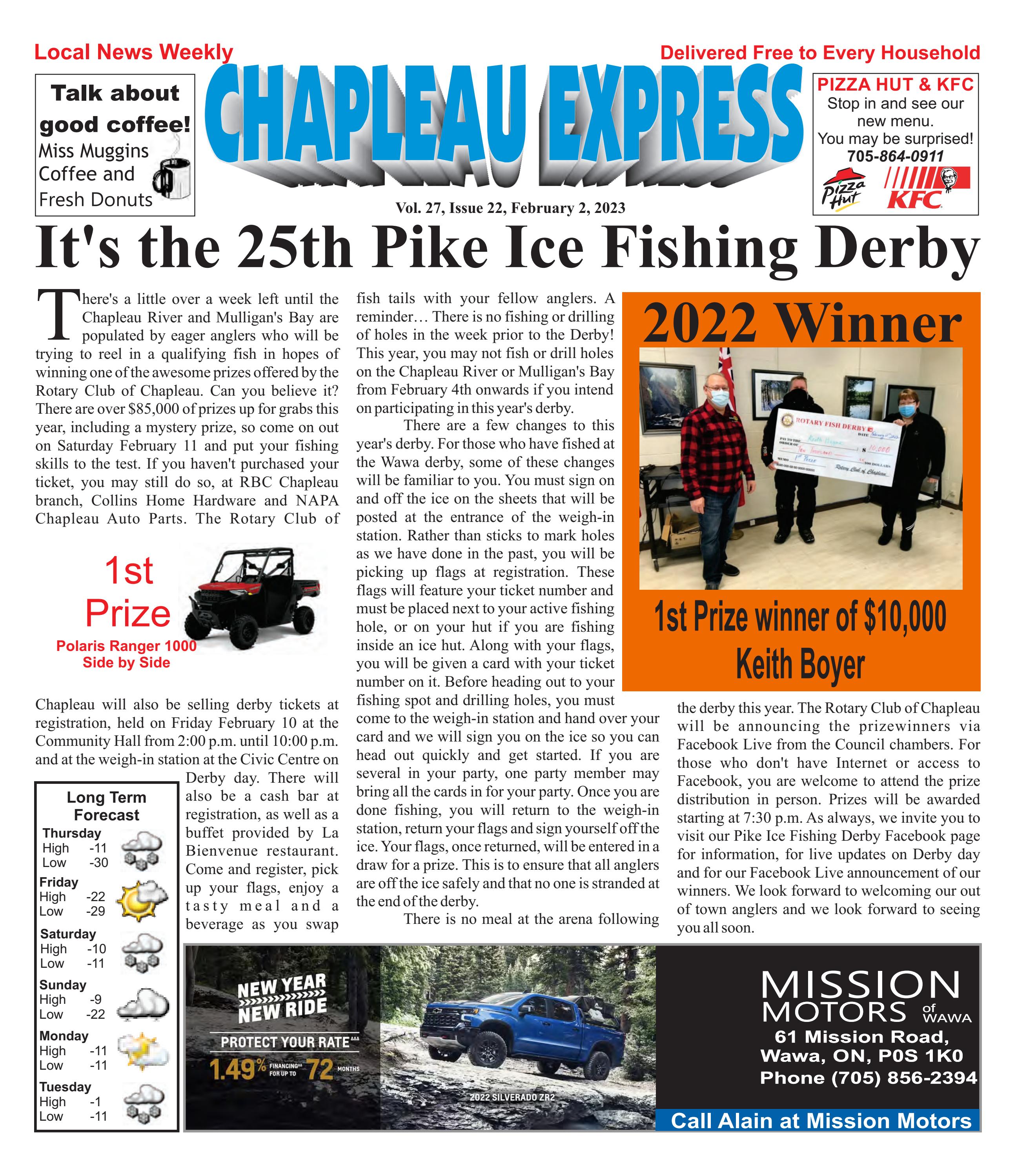 02022023 February 2 2023 by The Chapleau Express Issuu
