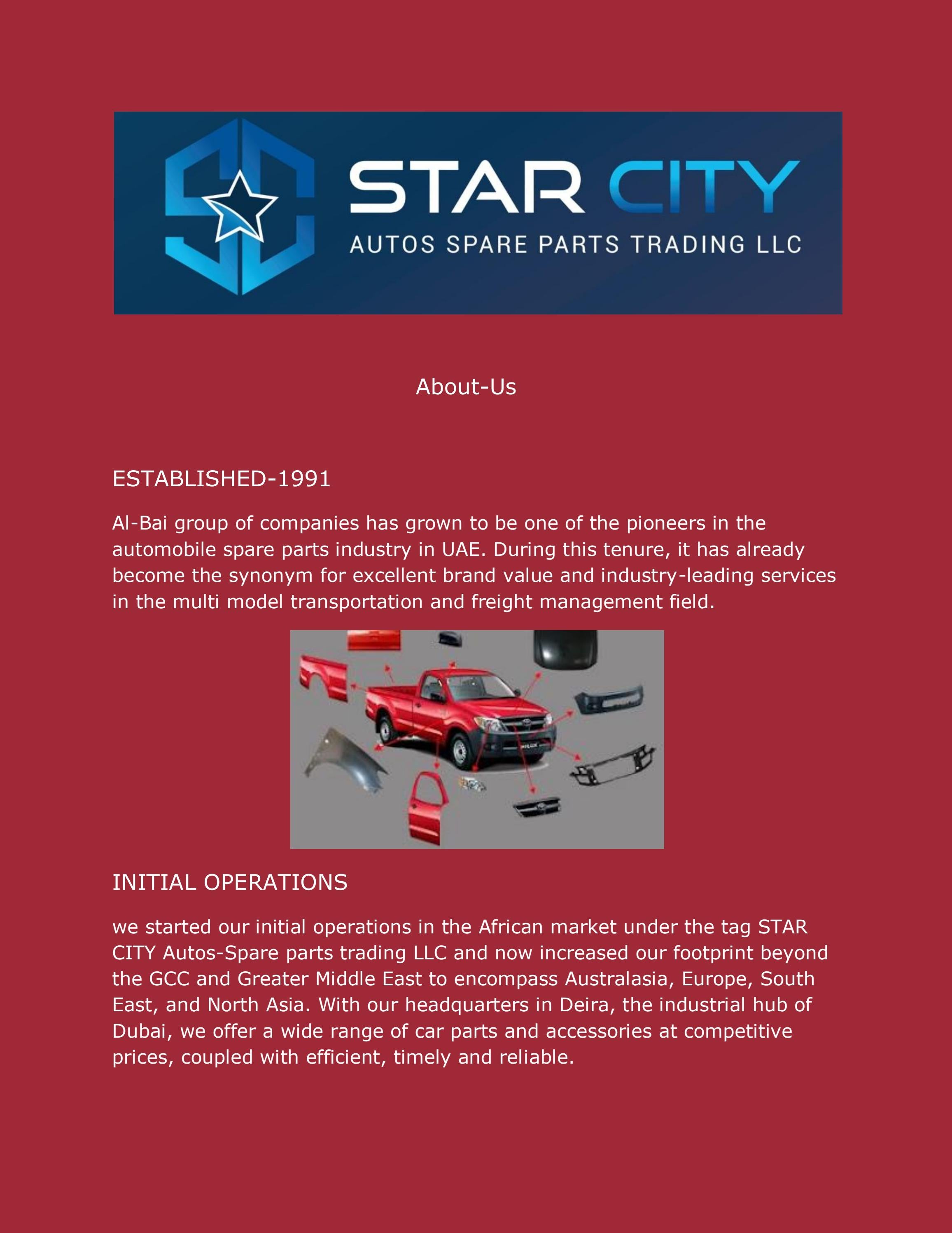 Auto spare parts Dubai by Starcity Autos Issuu