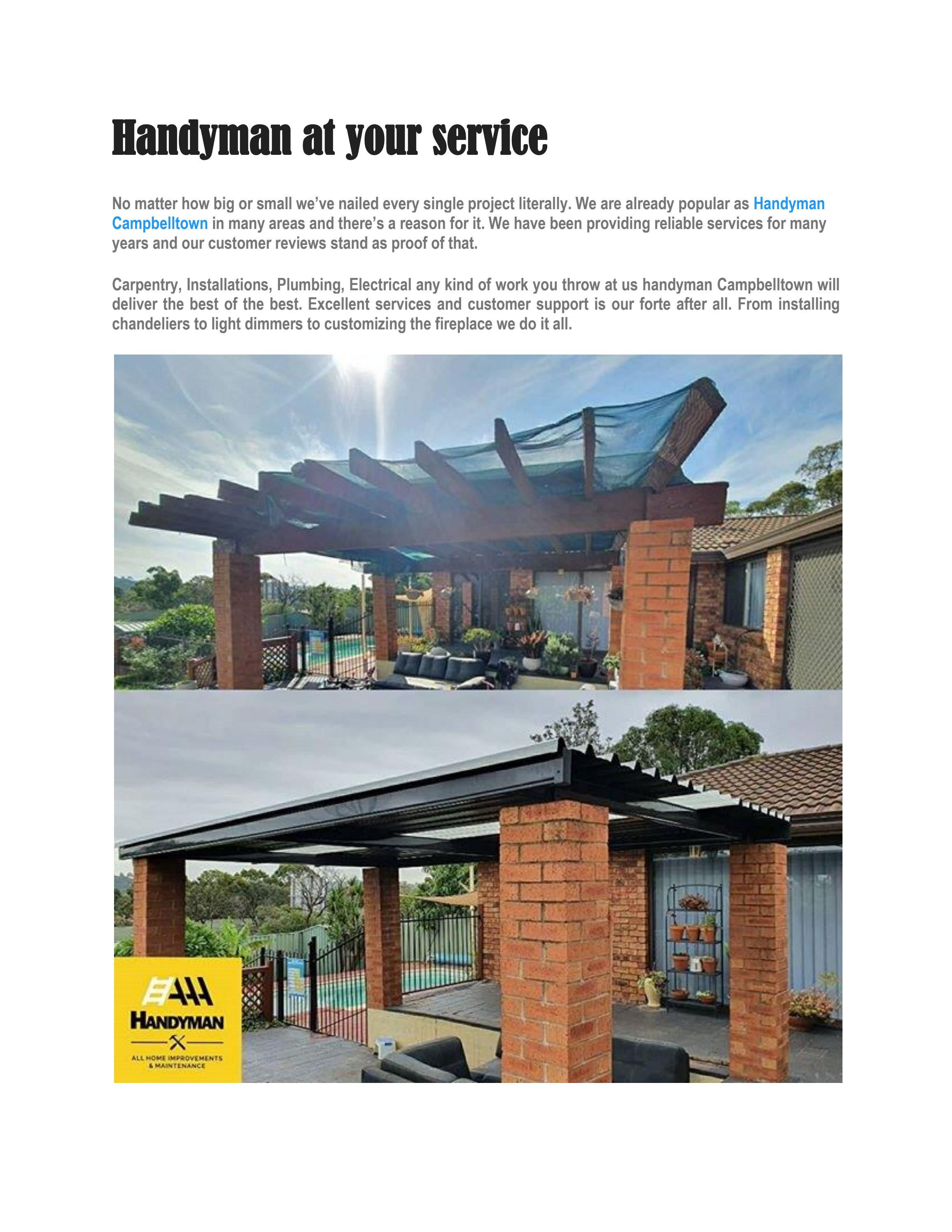 Handyman Campbelltown by AA Handyman Sydney - Issuu