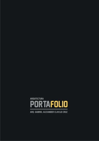 Cover of "Portafolio Arq. Gabriel Clavijo"