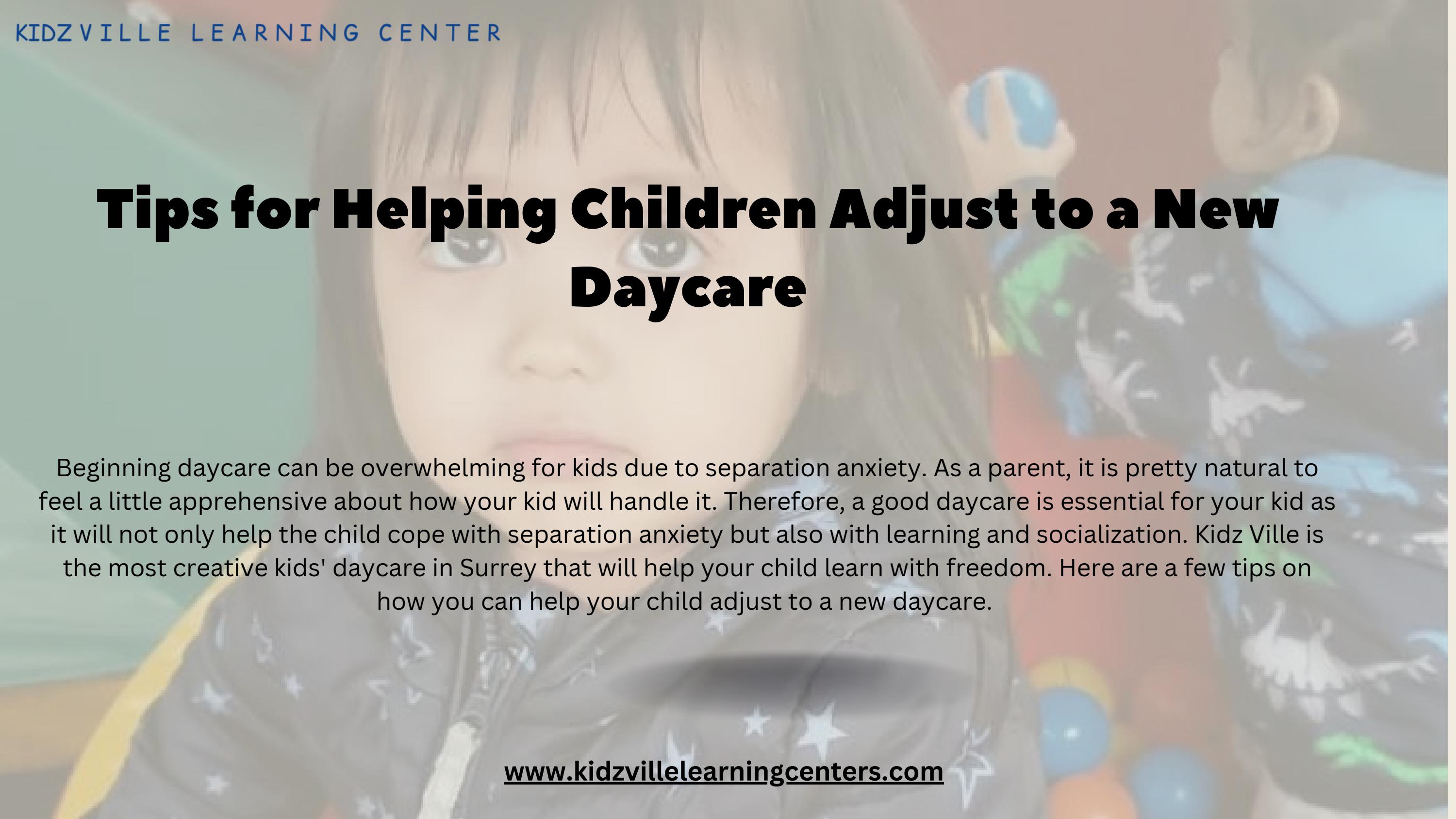 HOW TO PREPARE YOUR CHILD FOR TODDLER DAYCARE by