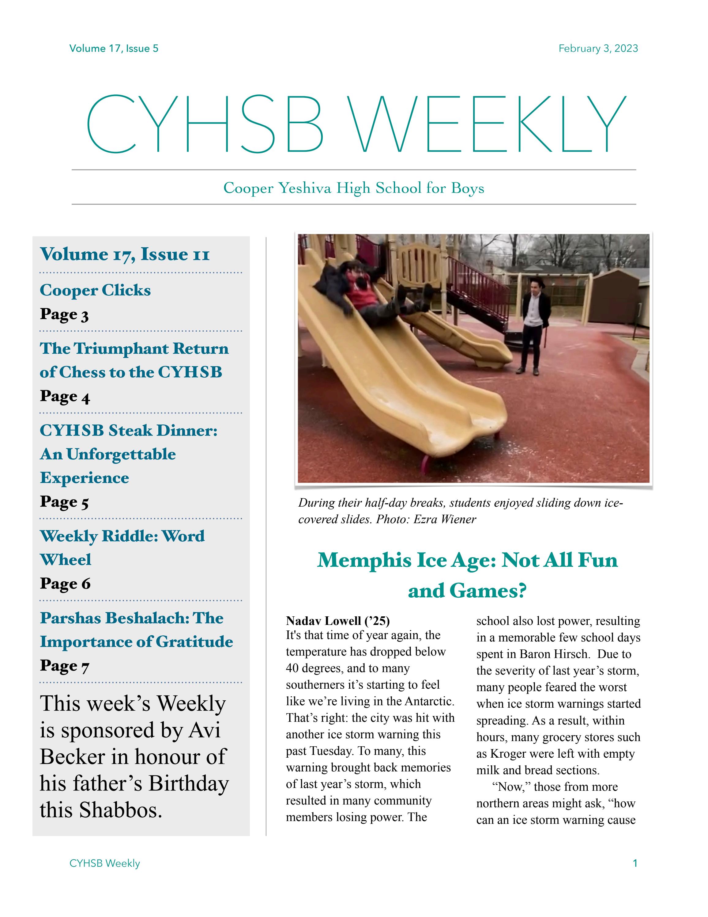 CYHSB Weekly 2/4/2023 by Margolin Hebrew Academy Issuu