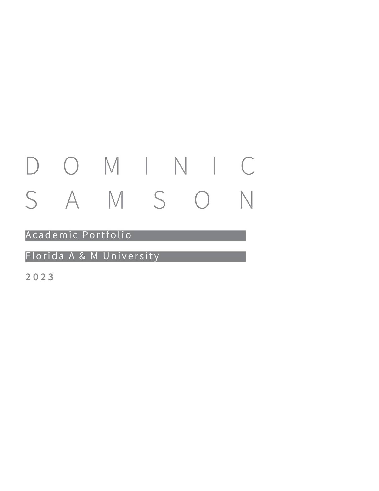 Dominic Samson Architecture Portfolio 22-23 by dominicsamson - Issuu