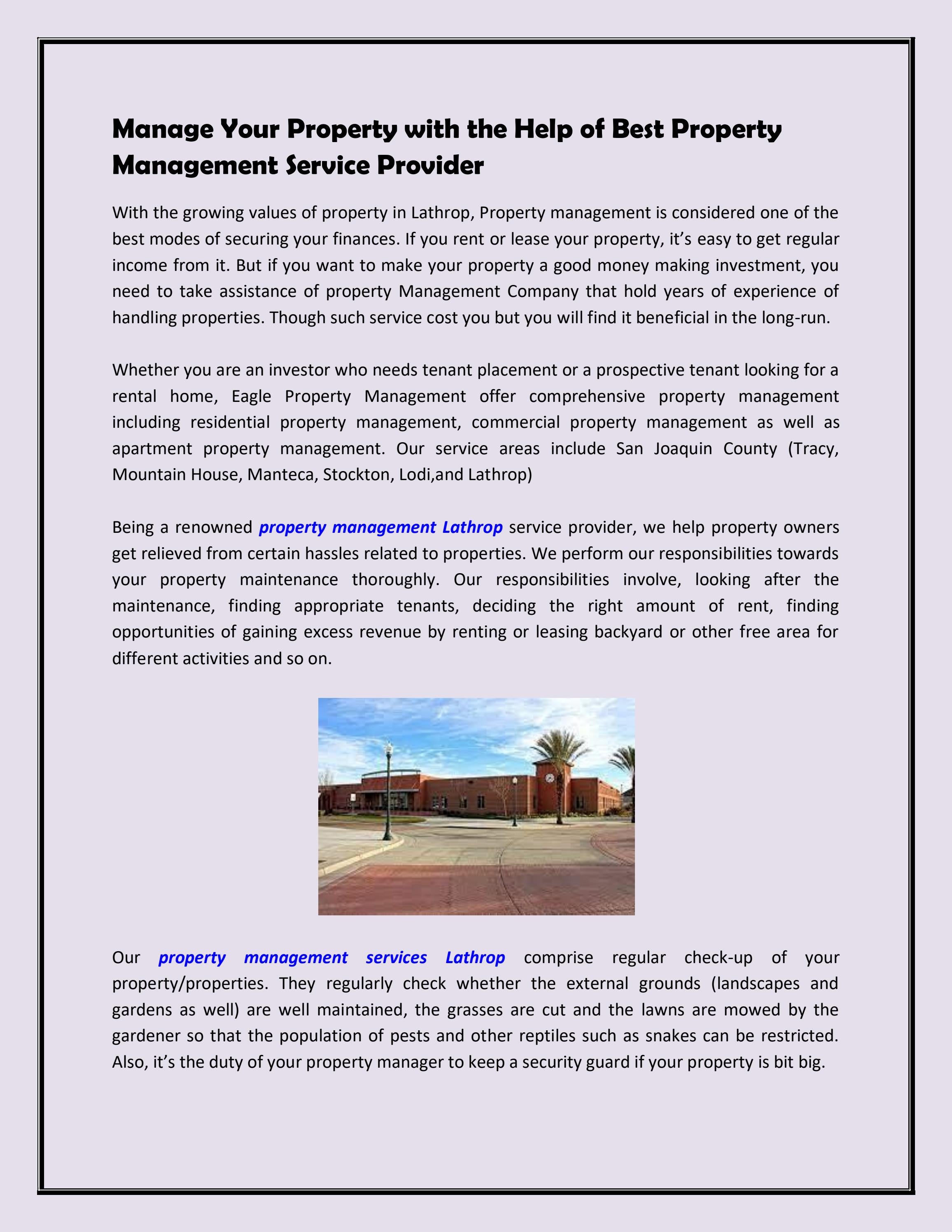 Manage Your Property with the Help of BestProperty Management Service
