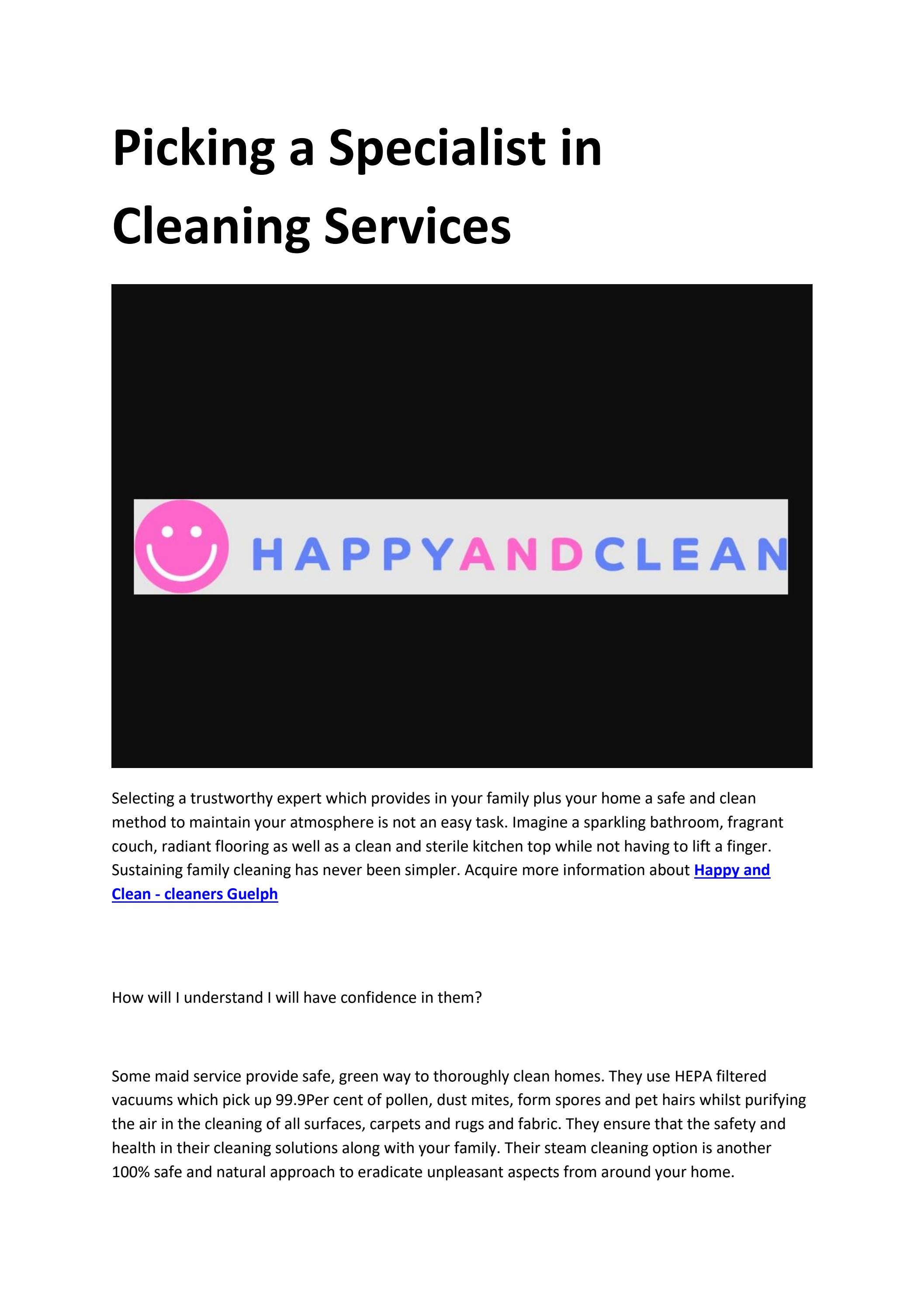 Happy and Clean maid service in Guelph by Thomas Shaw Issuu