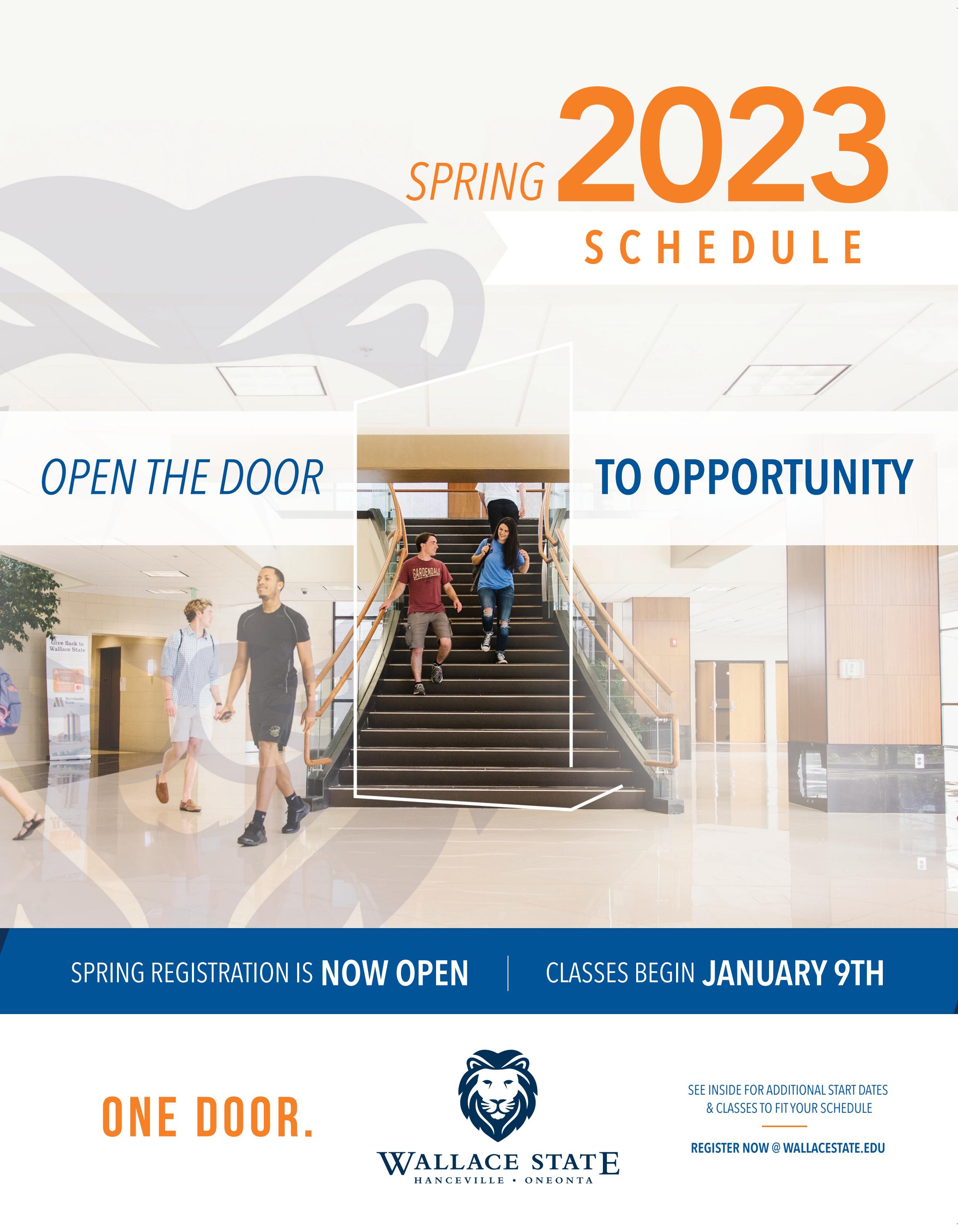 2023 Spring Schedule by Wallace State Community College Issuu