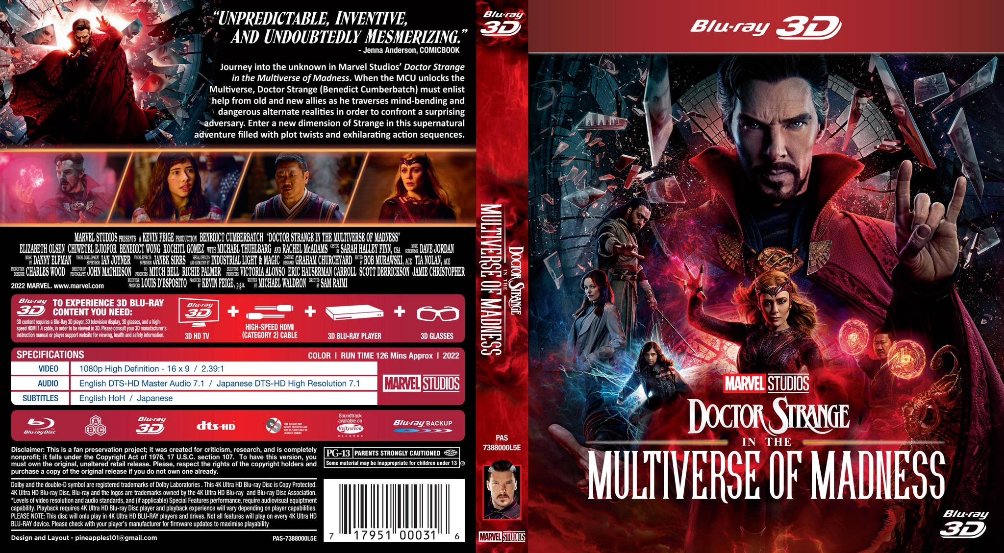 Doctor Strange in the Multiverse of Madness - 3D Blu Ray