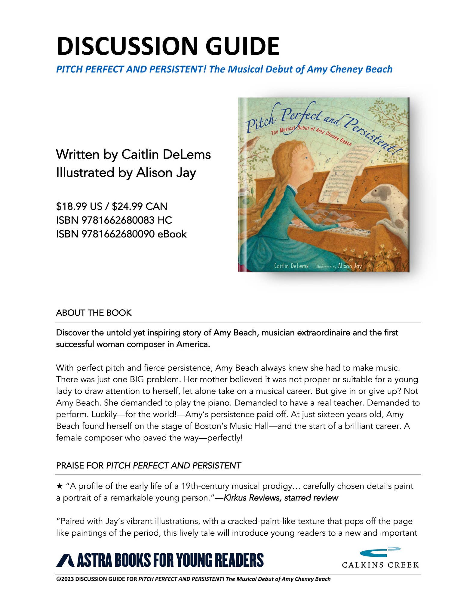 PITCH PERFECT AND PERSISTENT Discussion Guide by Astra Publishing House ...