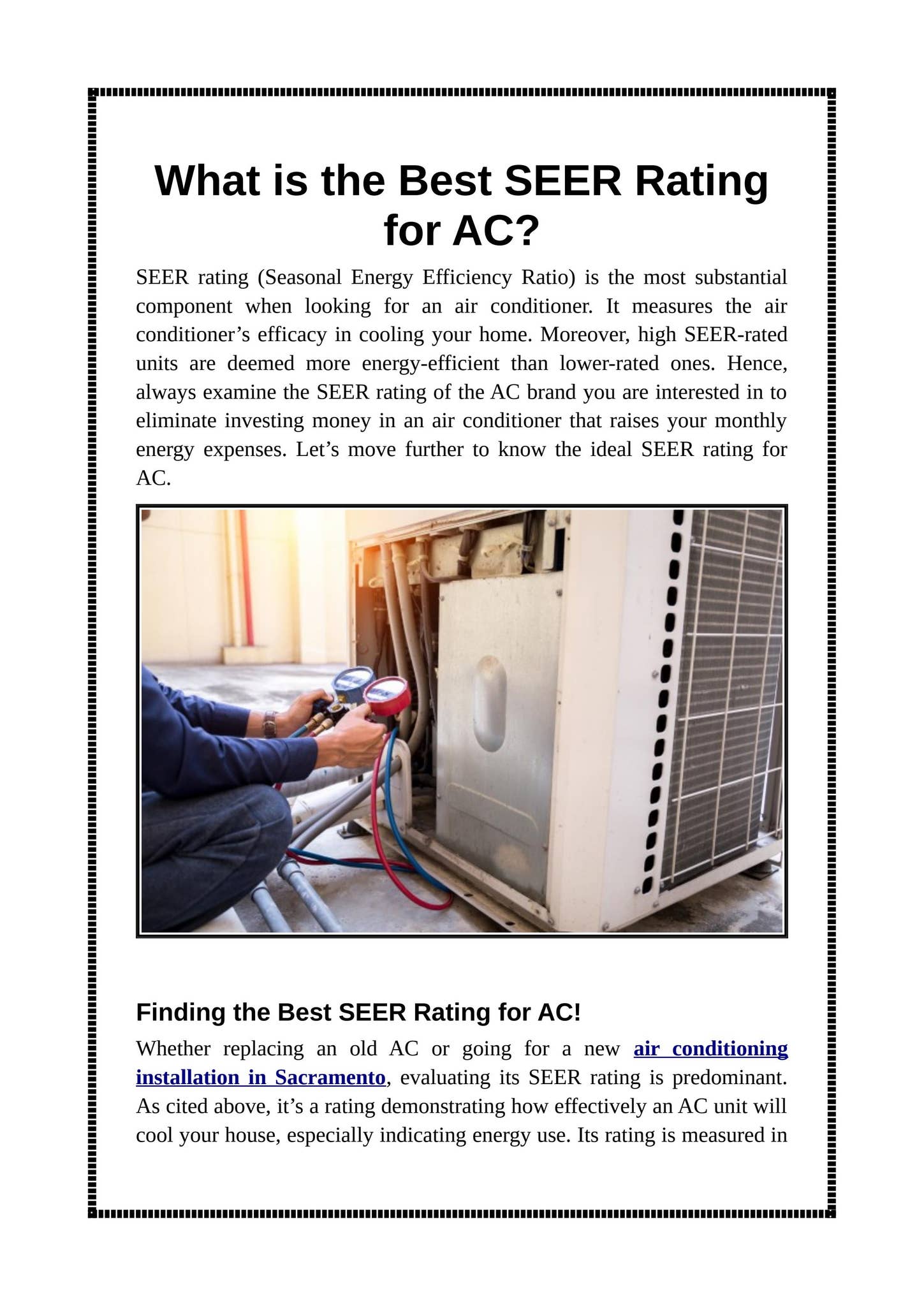 recommended seer for ac