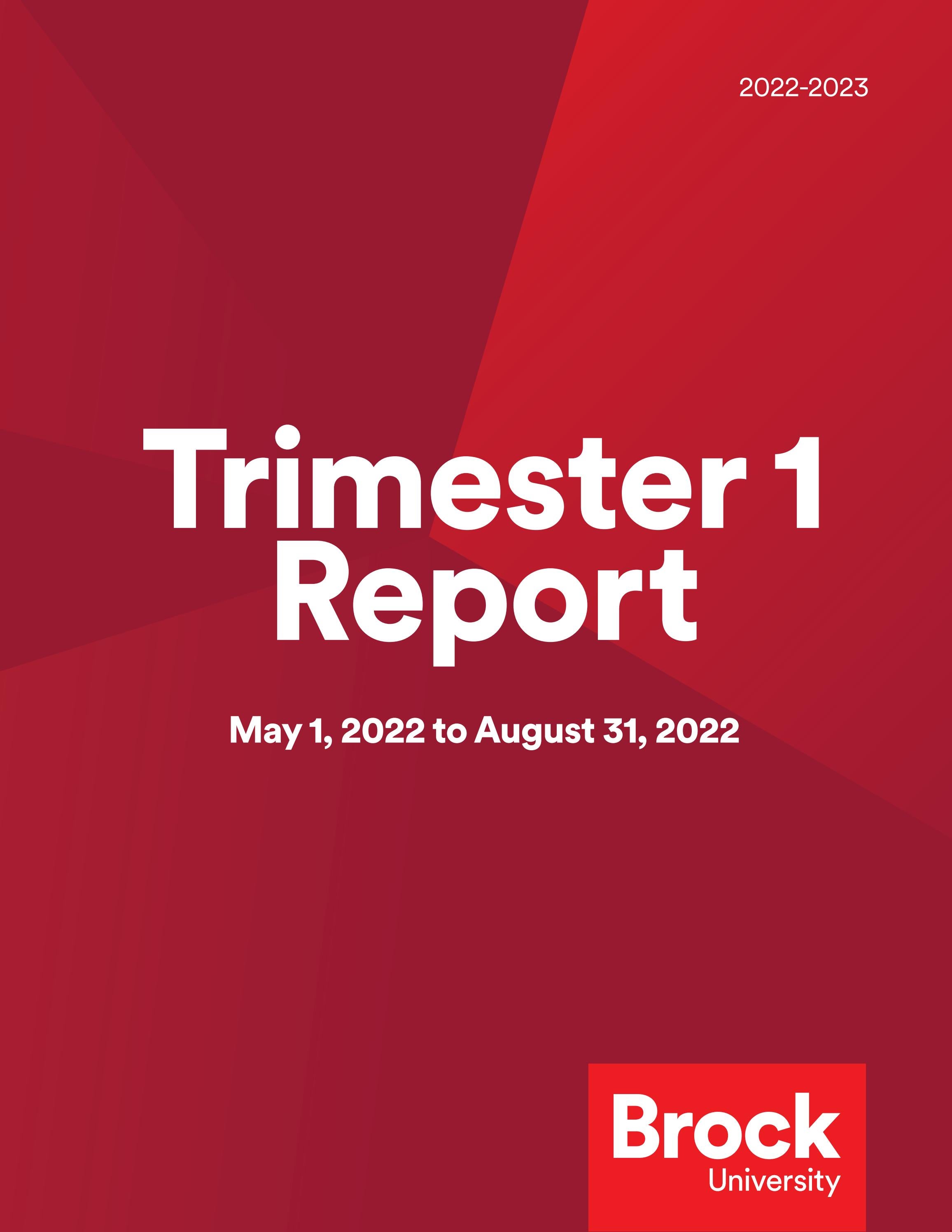 202223 Trimester 1 Report by Brock University Issuu