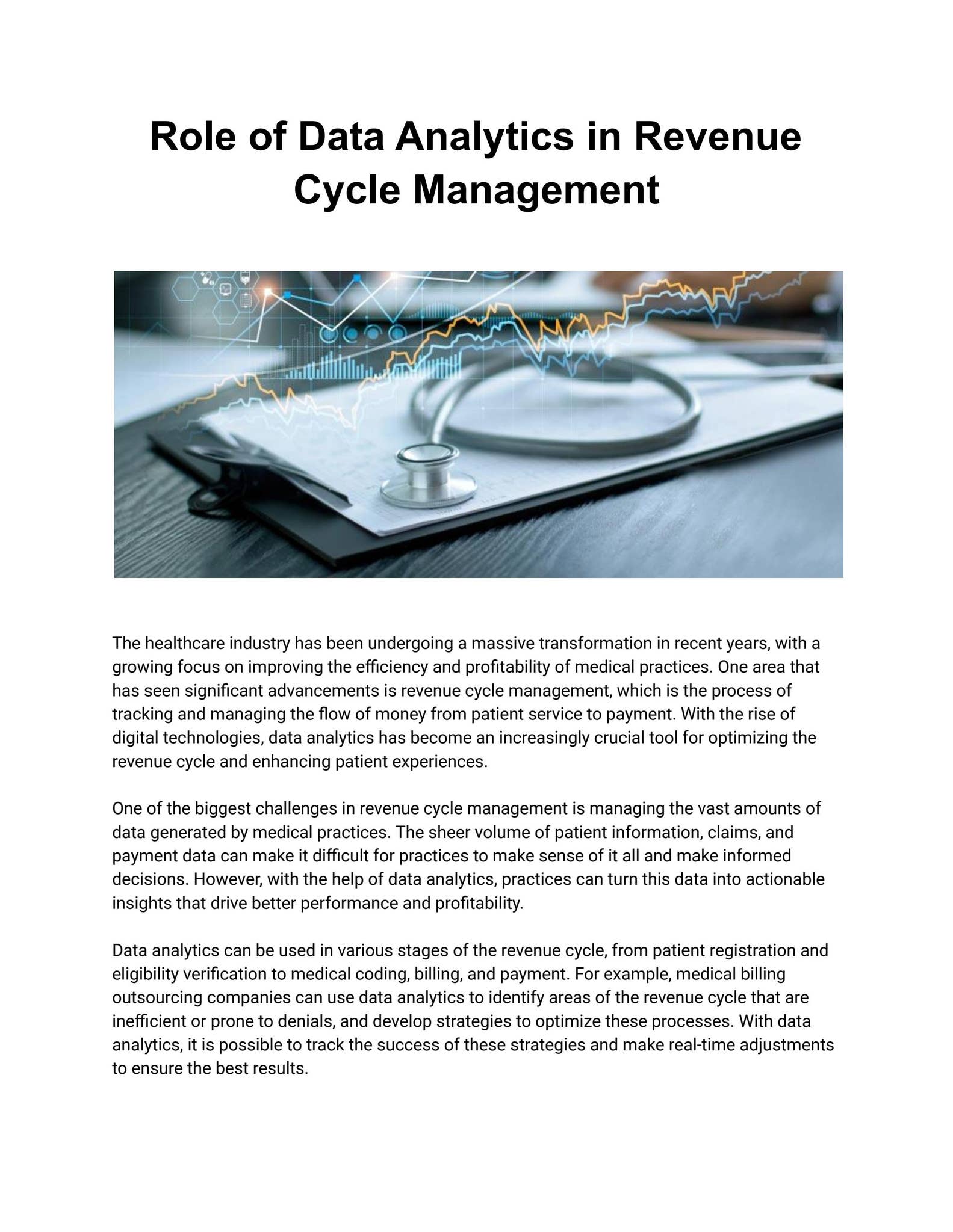 Role of Data Analytics in Revenue Cycle Management by jindalhealthcare ...