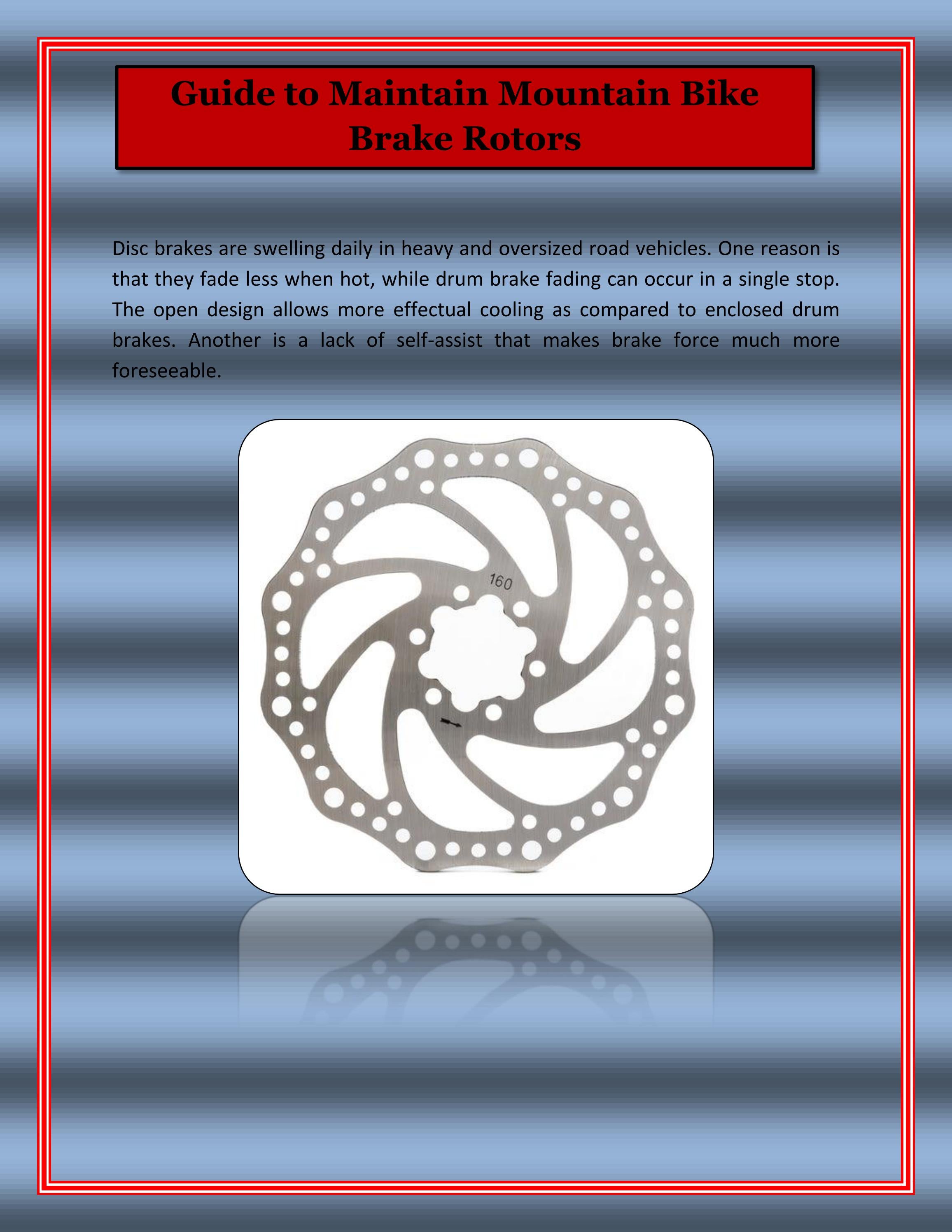 mountain bike brake rotors