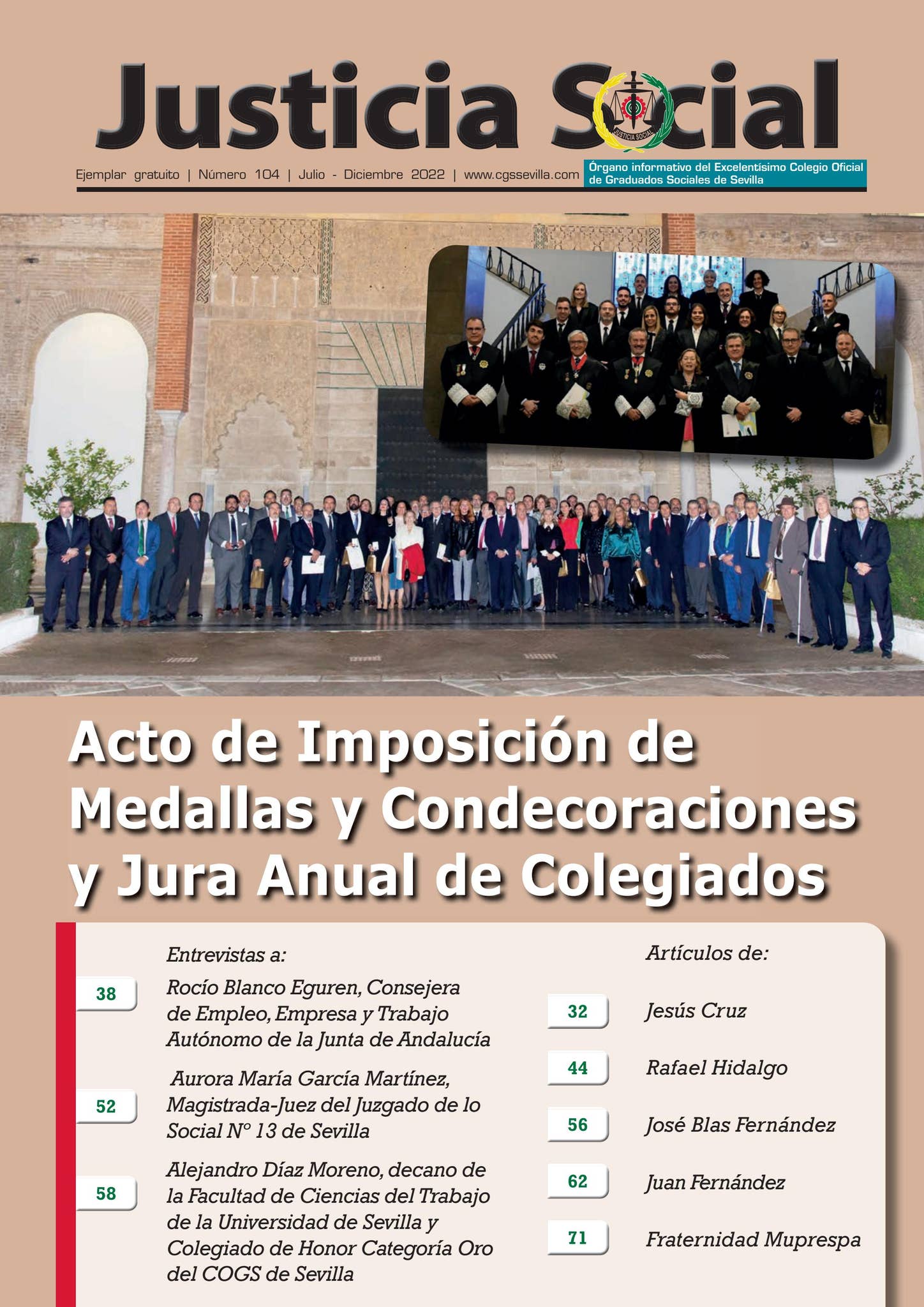 REVISTA JUSTICIA SOCIAL 104 by COLEGIO OFICIAL DE GRADUADOS SOCIALES DE  SEVILLA - Issuu
