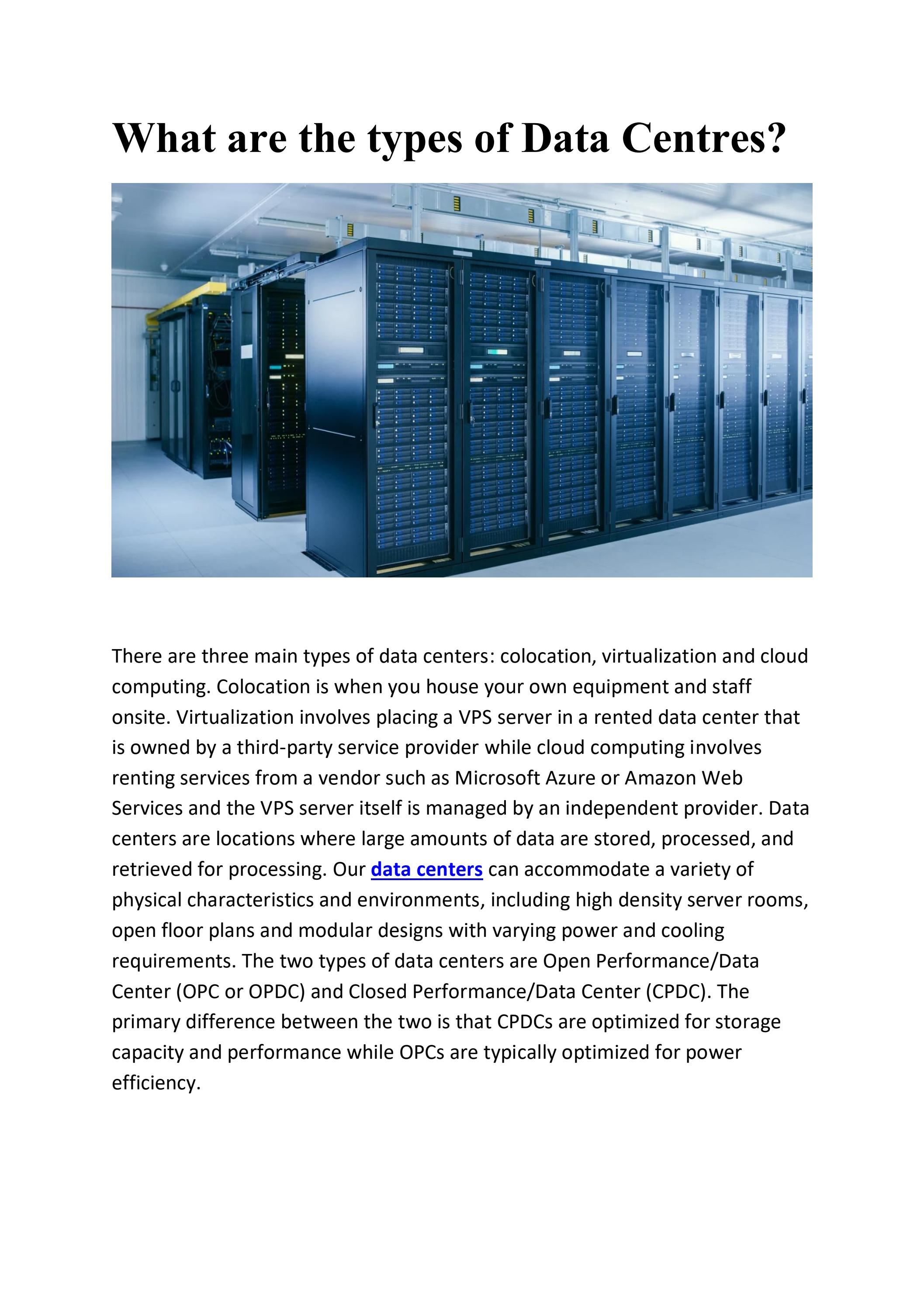 What are the types of Data Centres? by Elive Joseph Issuu