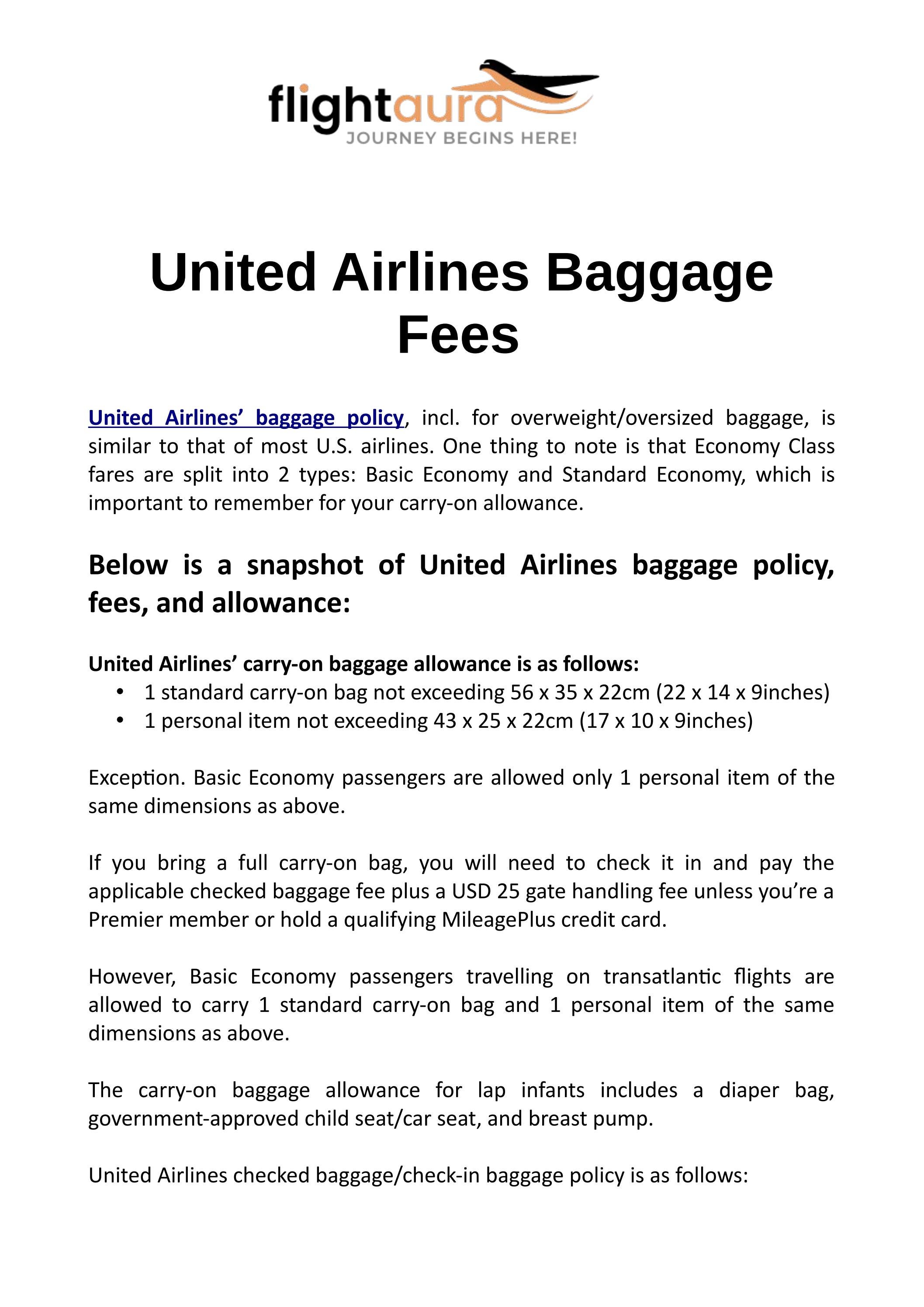 United Airlines Carry On Baggage Fee at Pamela Dawson blog