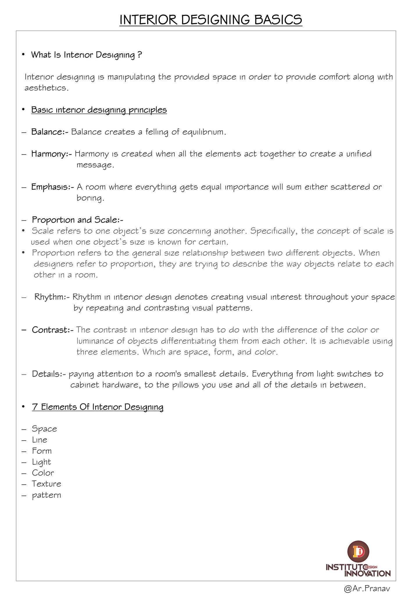 Interior Designing Courses in Hyderabad by Instituto Design Innovation ...