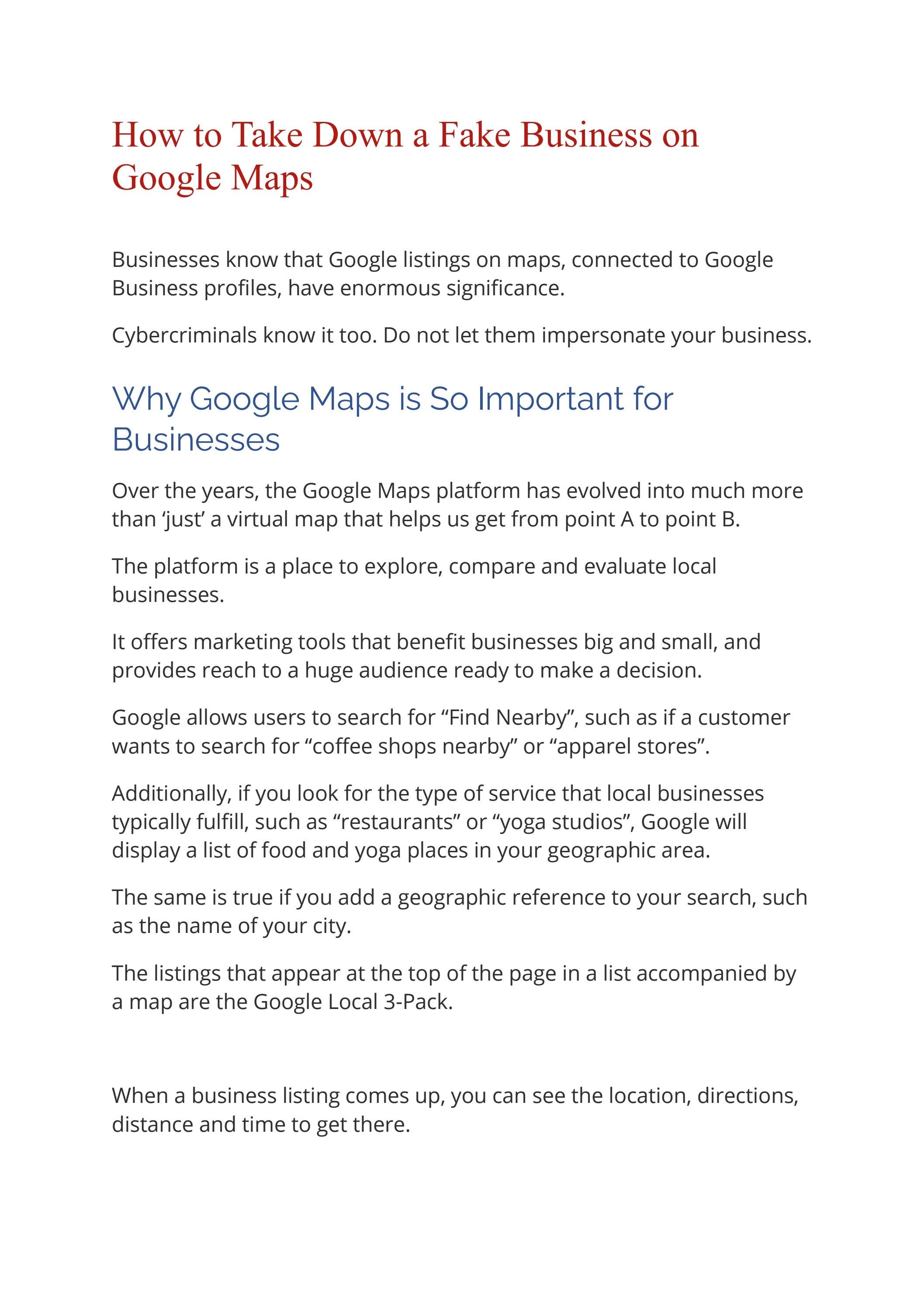 How to Take Down a Fake Business on Google Maps by olbrandprotection