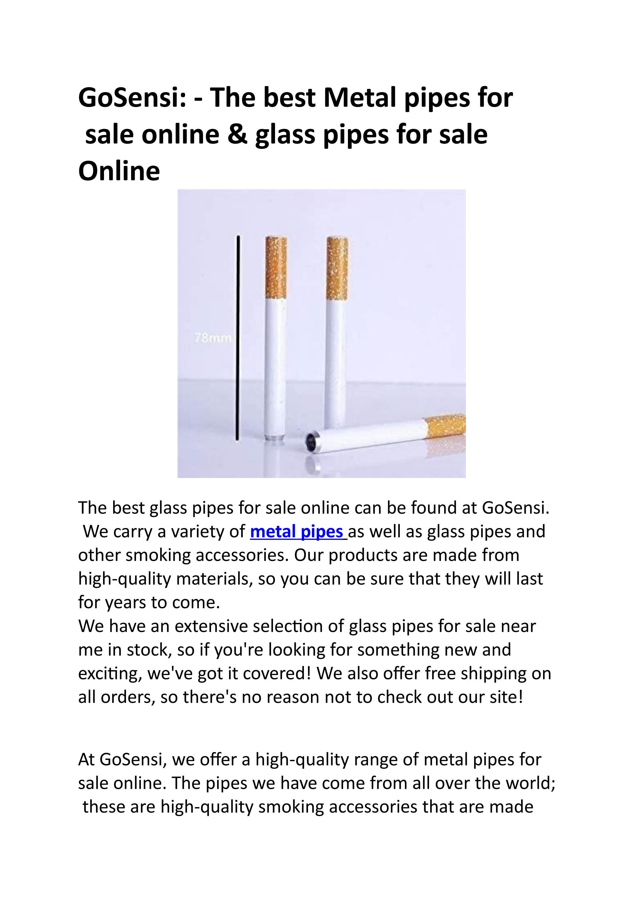 GoSensi The best glass pipes and metal pipes for sale online. by
