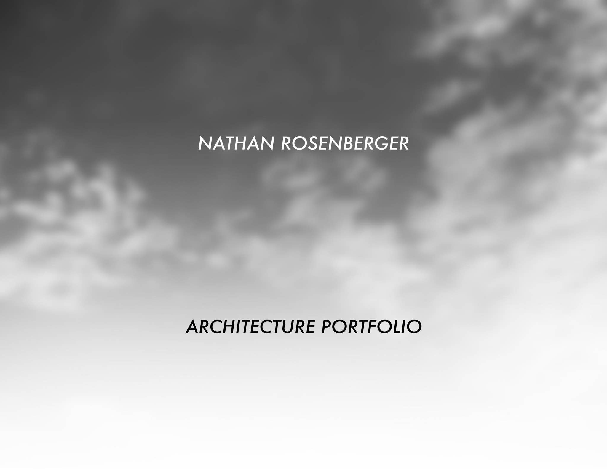 Nathan Rosenberger Architecture Portfolio by NathanARosenberger - Issuu