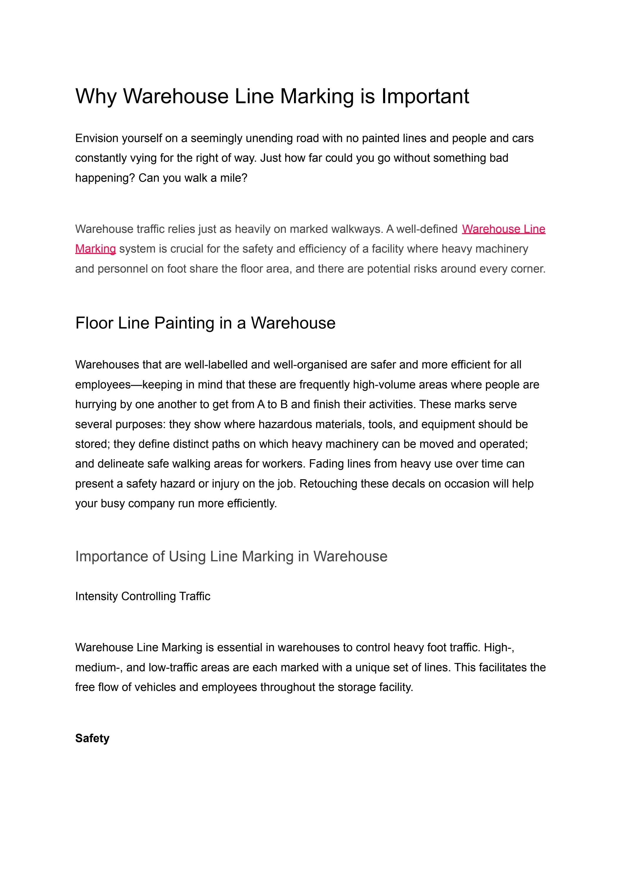 Why Warehouse Line Marking is Important? by Kenex Stencils - Issuu