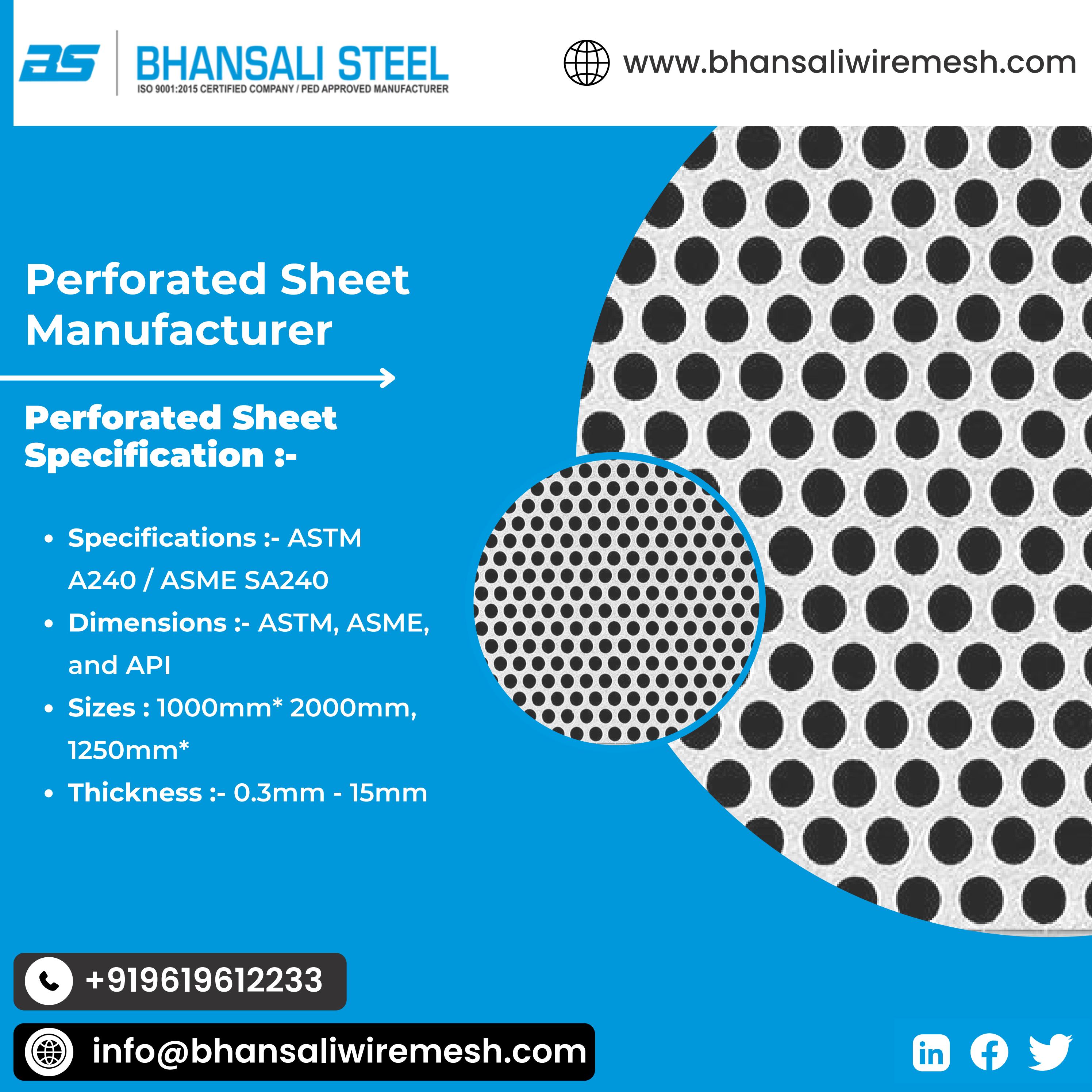 Perforated Sheet Wire Mesh Perforated Pipe Rectangular Perforated